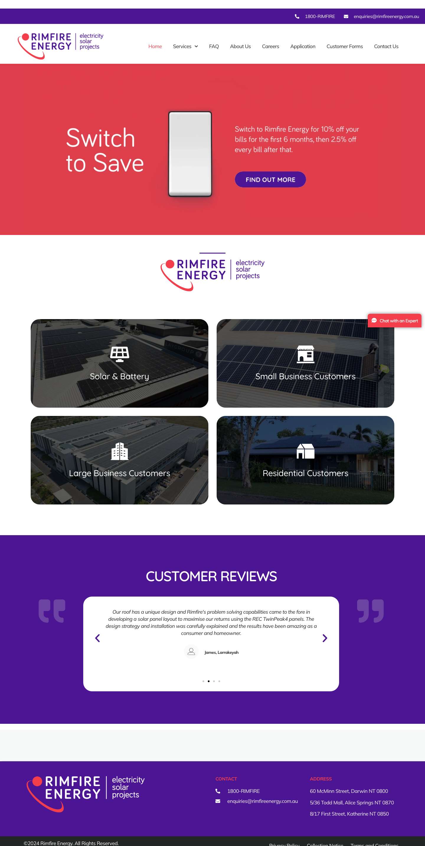 Market Leading Solar Energy in the Northern Territory - Full Screenshot