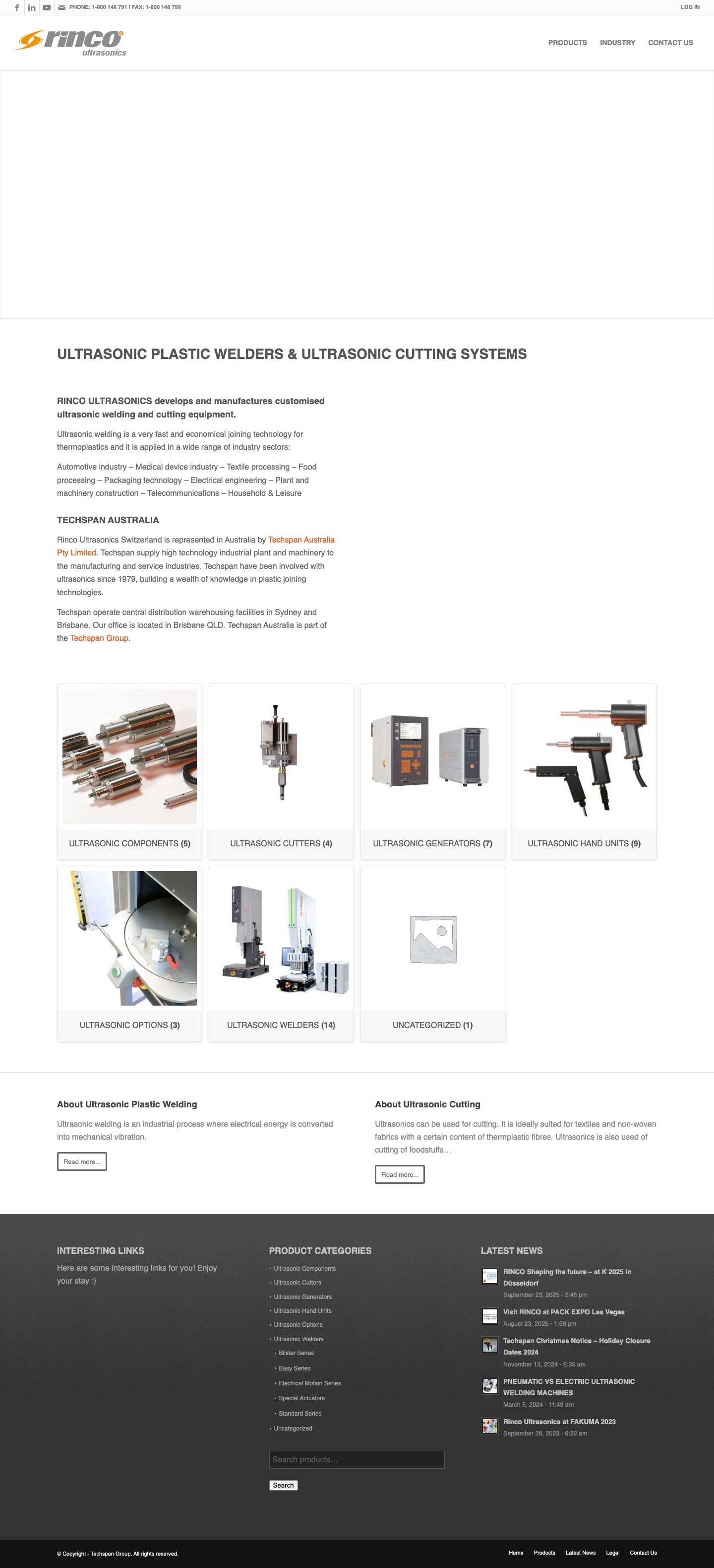 Rinco Ultrasonics Australia – Ultrasonic Plastic Welding & Cutting TechnologiesPreviousNextScroll to top - Full Screenshot