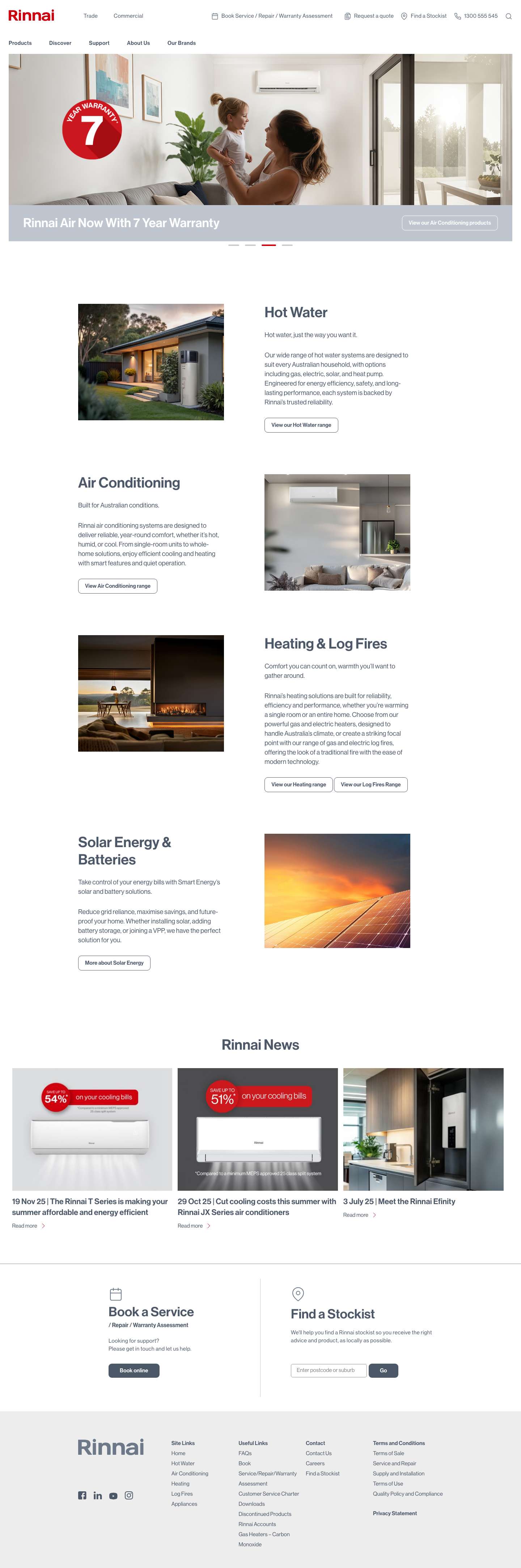 Heating, Cooling & Hot Water Systems | Rinnai Australia Rinnai Logo Rinnai Logo - Full Screenshot