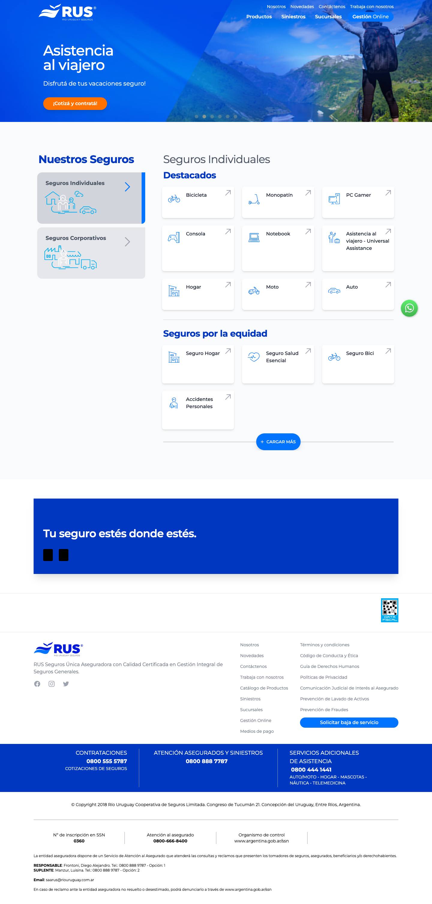 Inicio | Rio Uruguay Seguros - Full Screenshot