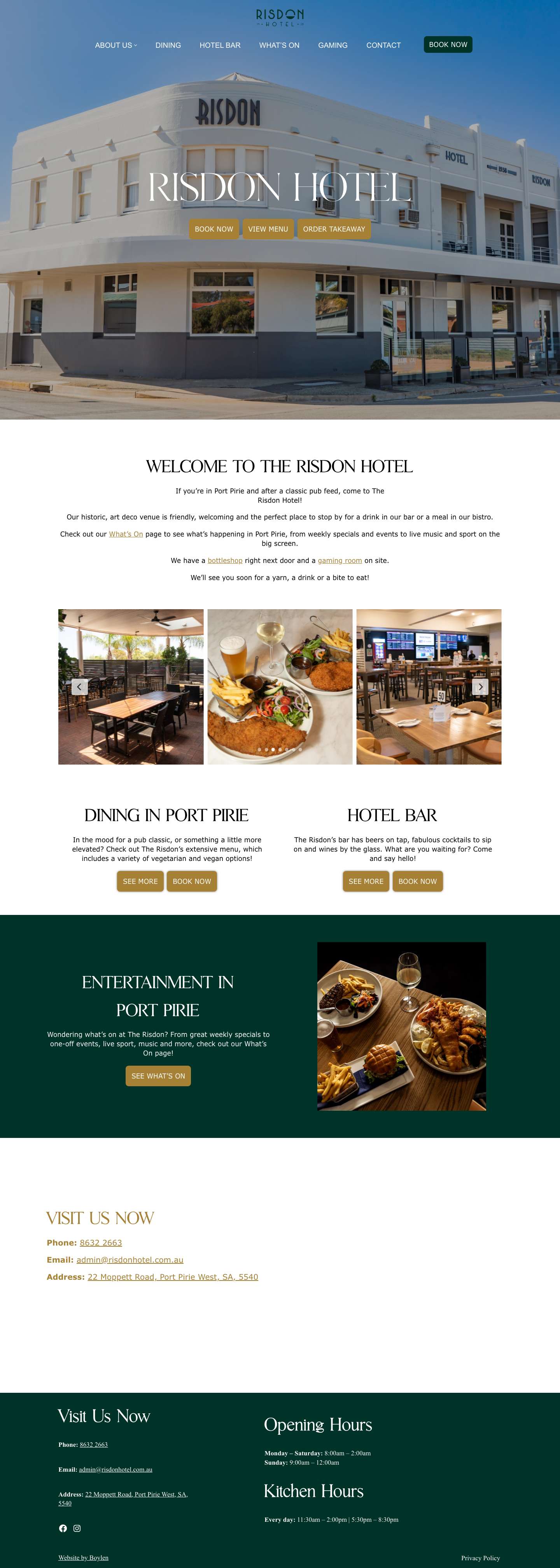 Home - Risdon Hotel - Full Screenshot