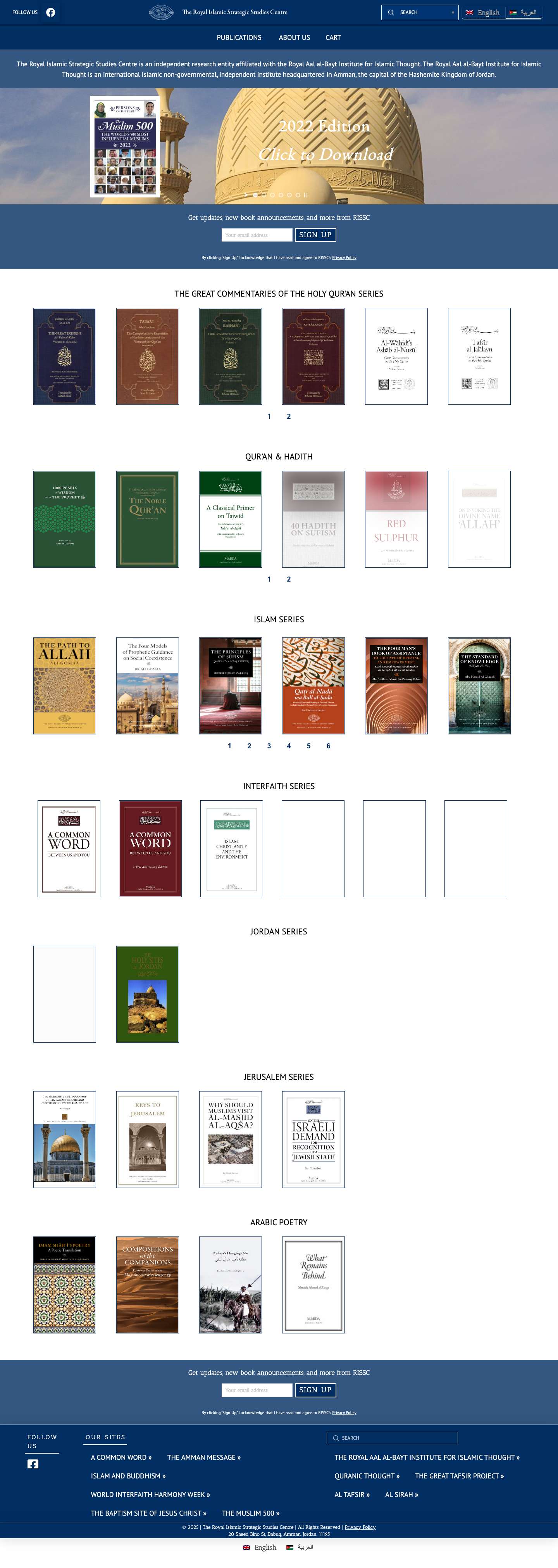 The Royal Islamic Strategic Studies Centre | RISSC - Full Screenshot