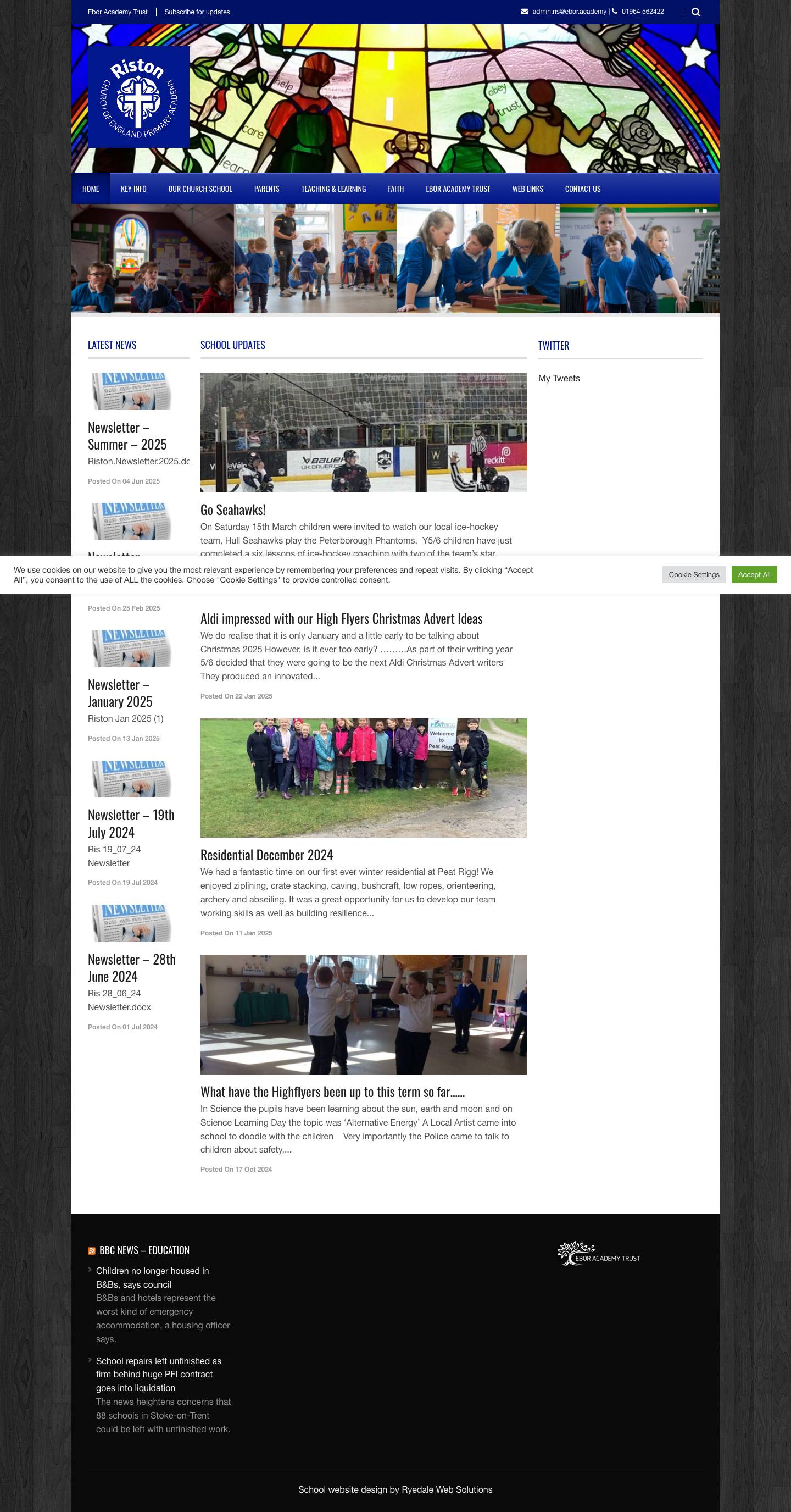 Riston Church of England Primary Academy - Full Screenshot