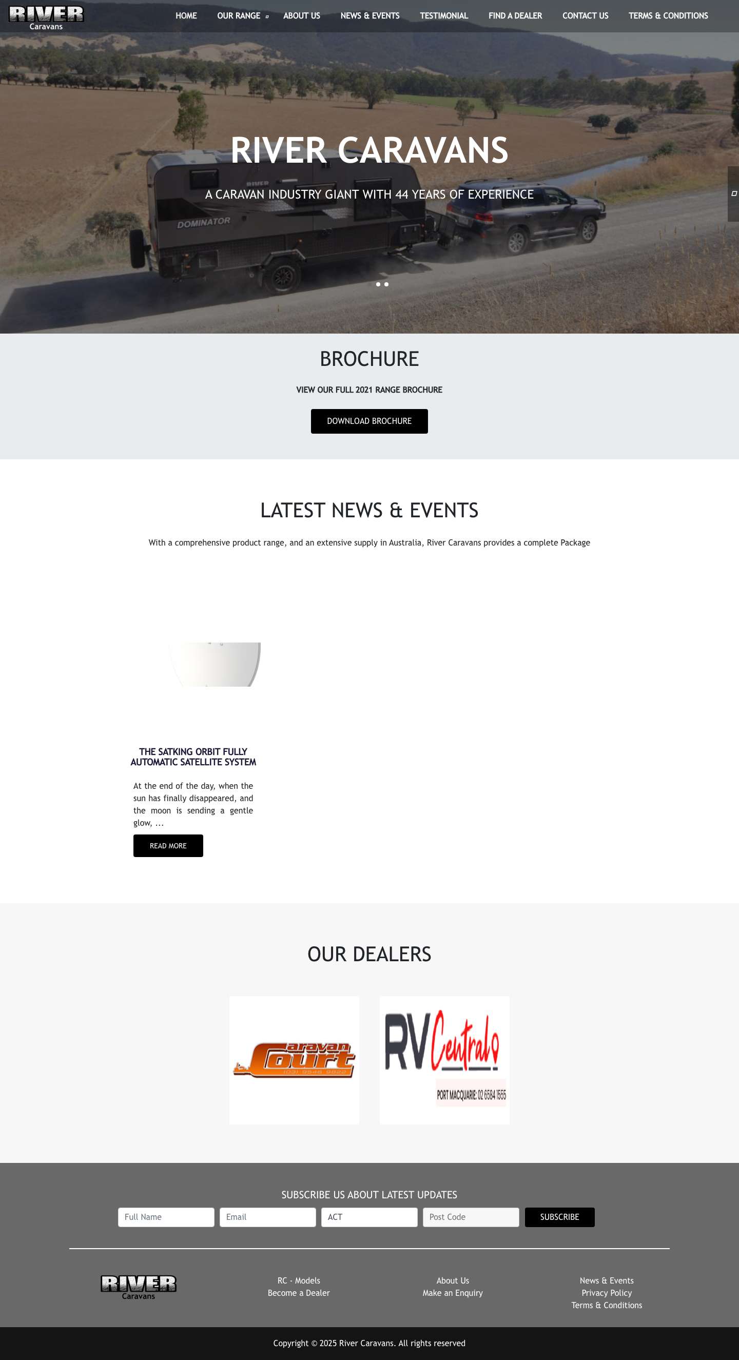 Home - River Caravans - Full Screenshot