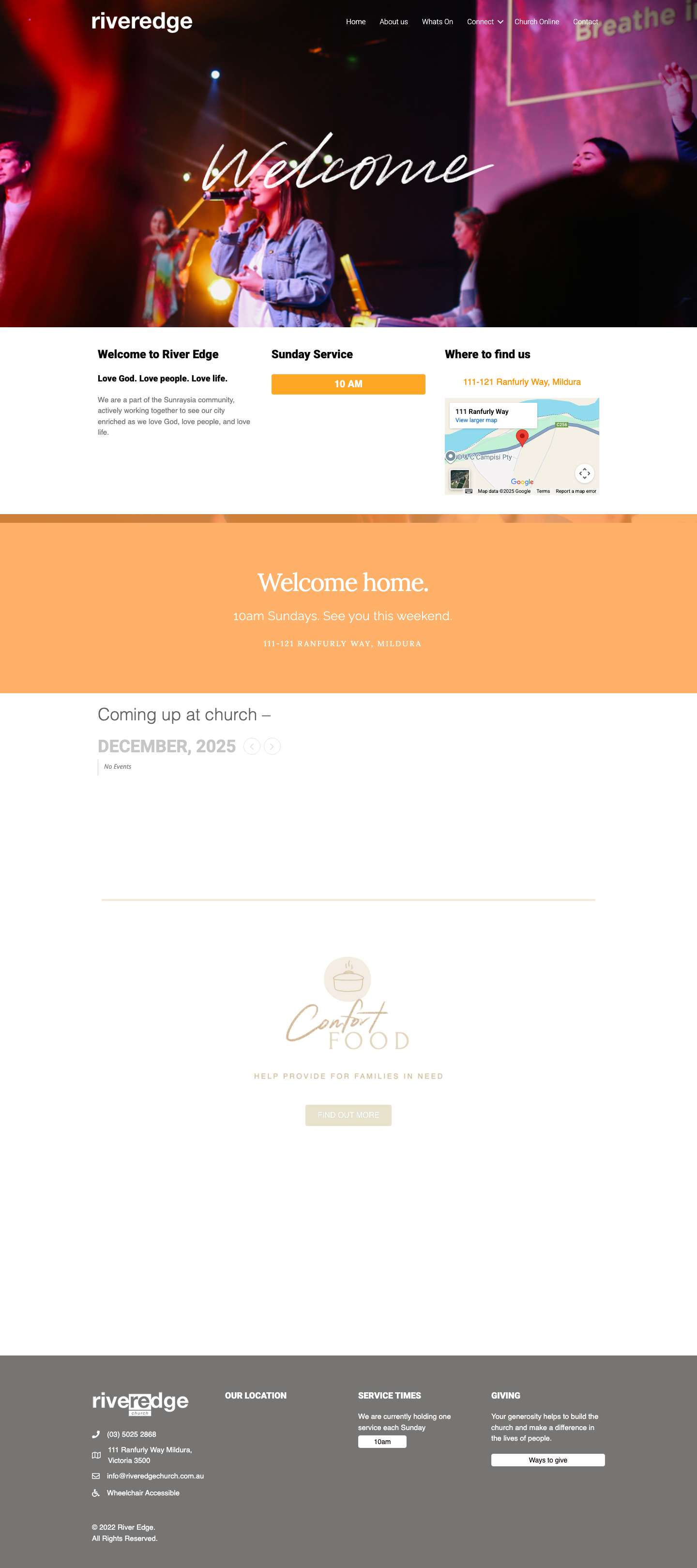 Riveredge Church Mildura - love God, love people, love Life - Full Screenshot