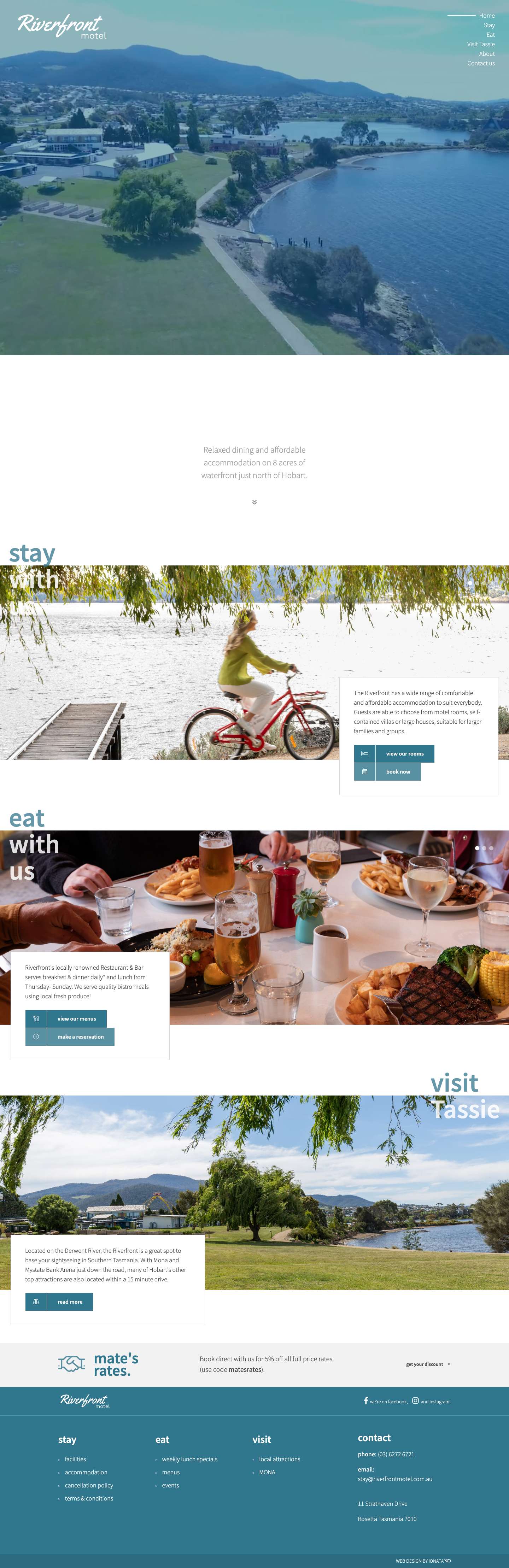 Home - Riverfront Motel - Full Screenshot