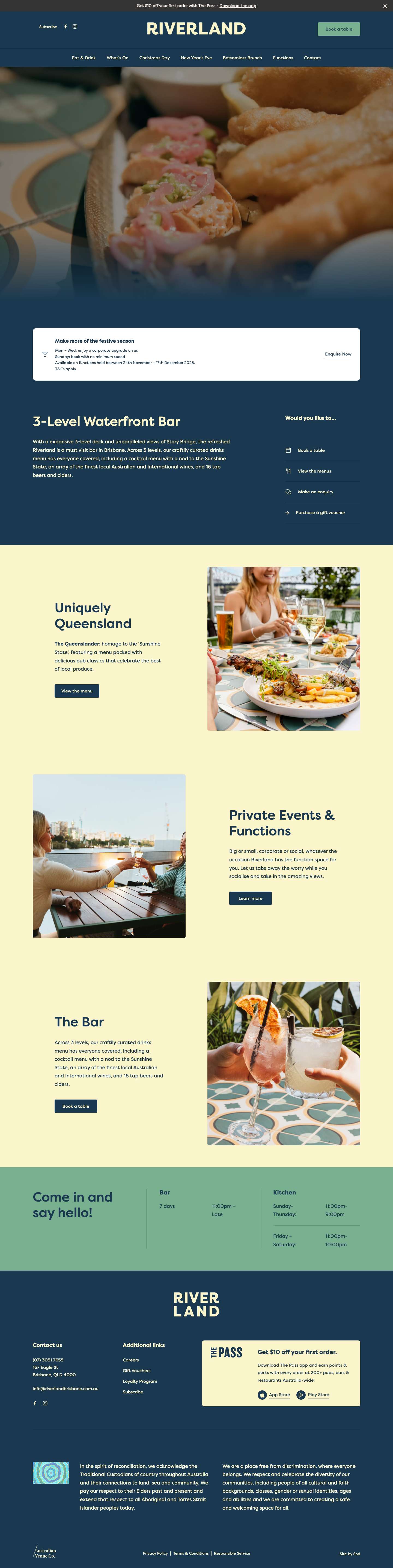 Discover Riverland's Waterfront Deck & Dining Experience - Full Screenshot