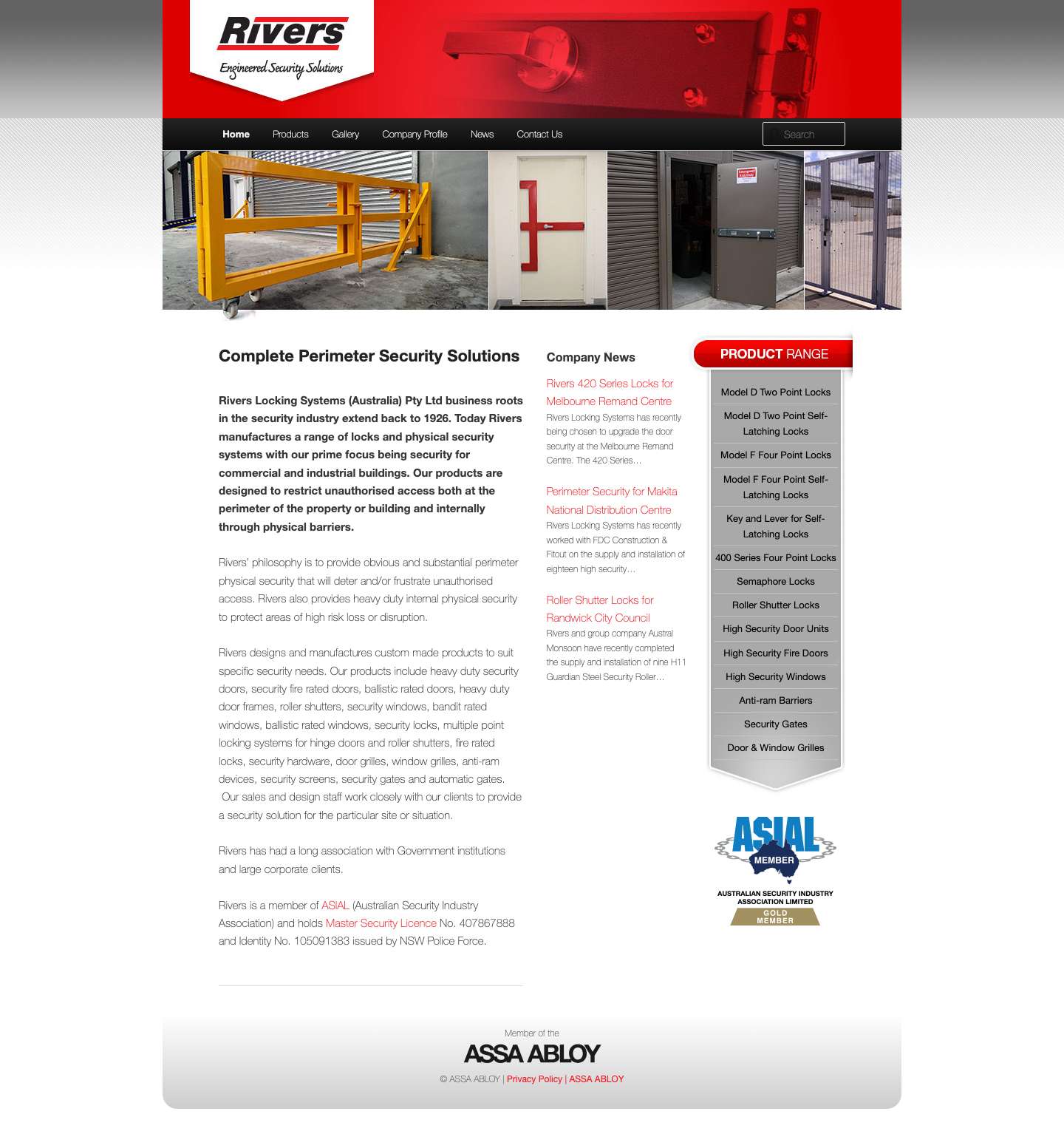 Complete Perimeter Security Systems | Rivers Locking Systems | Australia - Full Screenshot