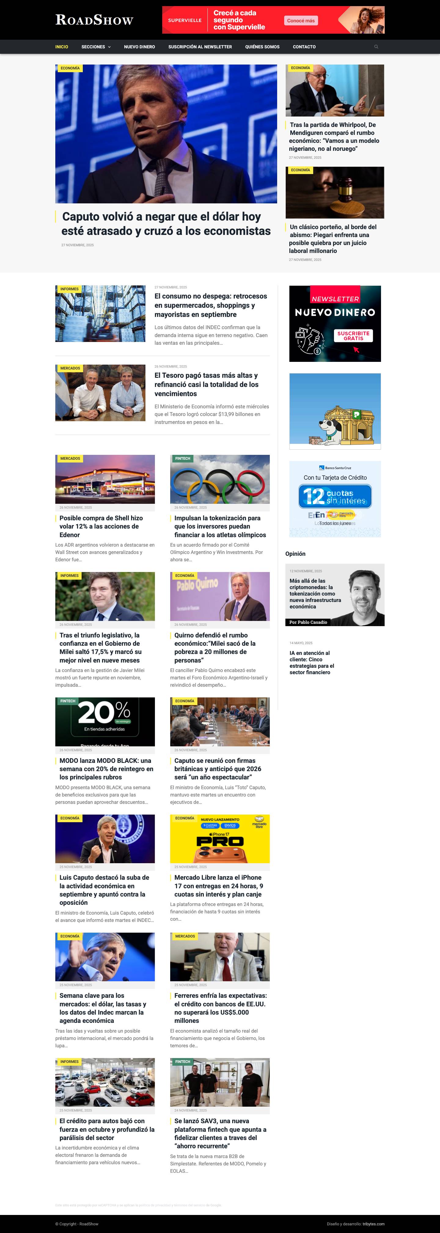 RoadShow - Inversiones / Banca / Fintech - Full Screenshot