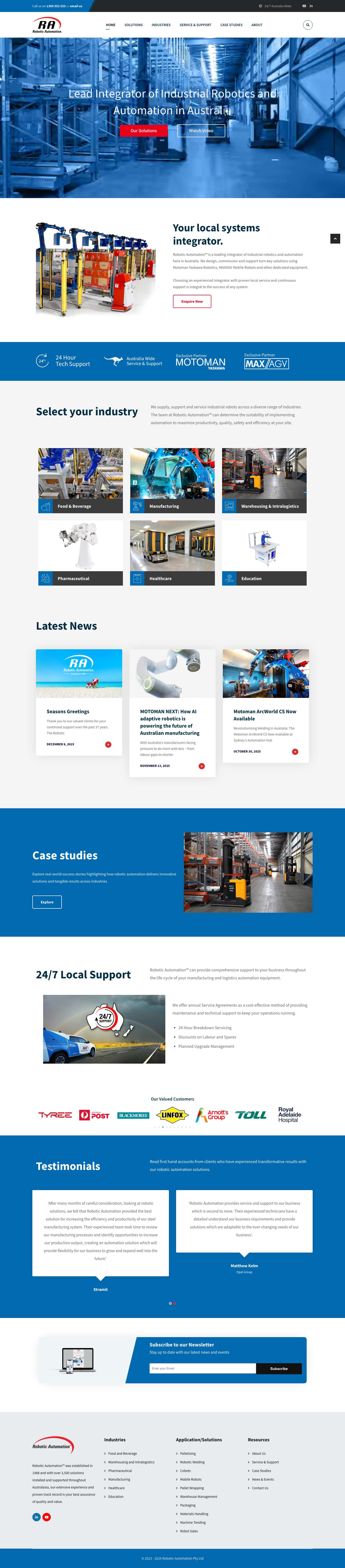 Home - Robotic Automation - Full Screenshot