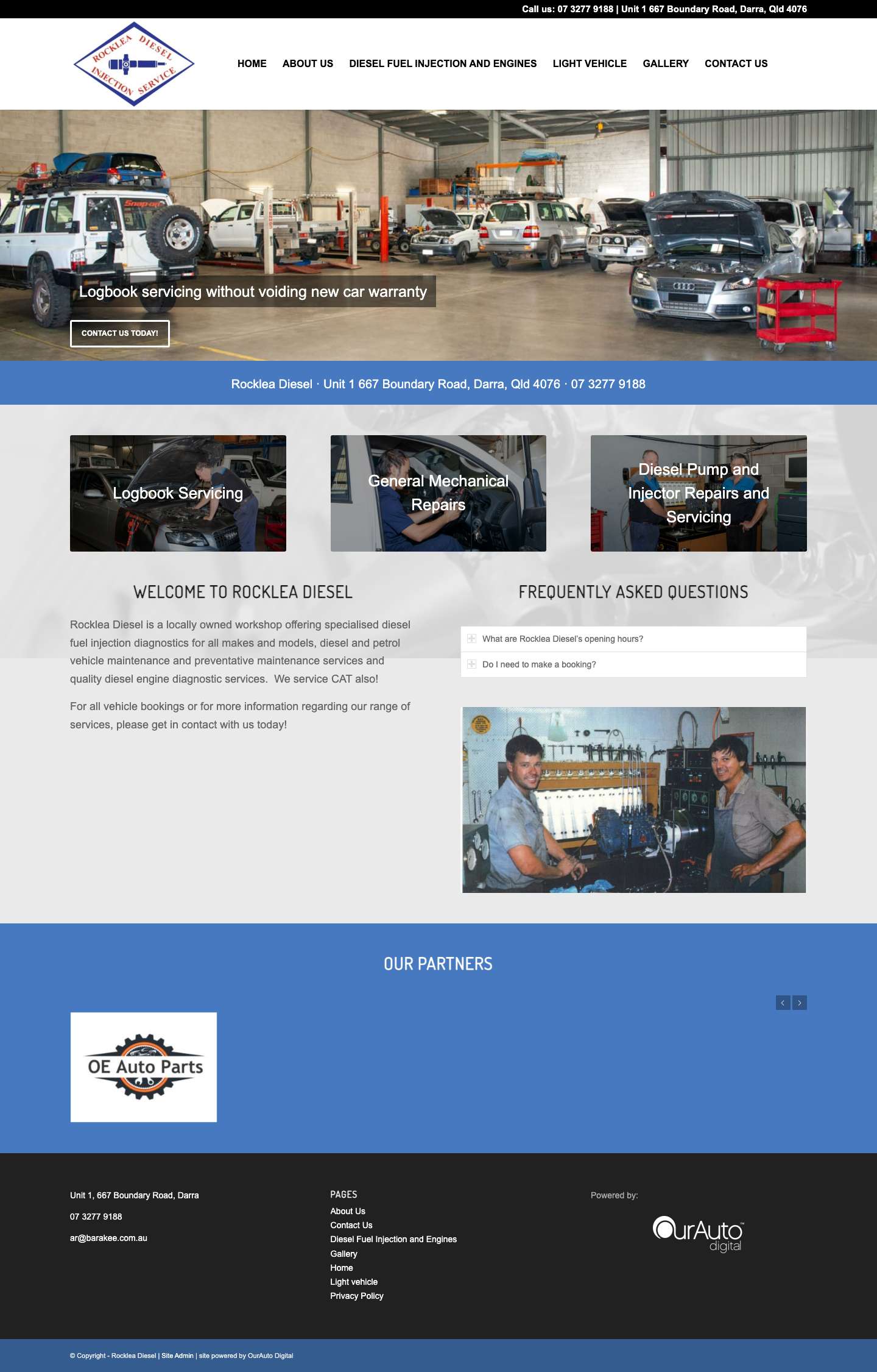 Rocklea Diesel | Diesel Fuel Pump Repair in Brisbane - Full Screenshot