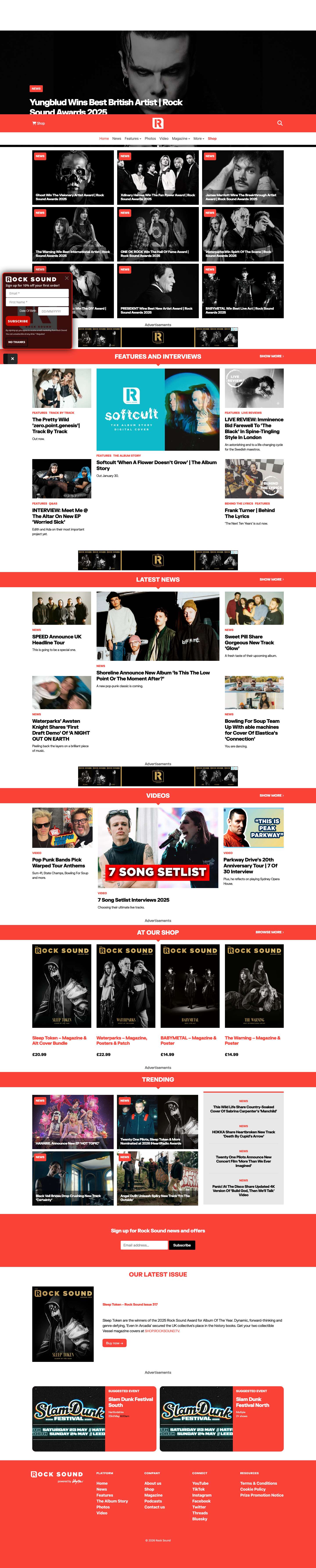 Home | Rock Sound - Full Screenshot