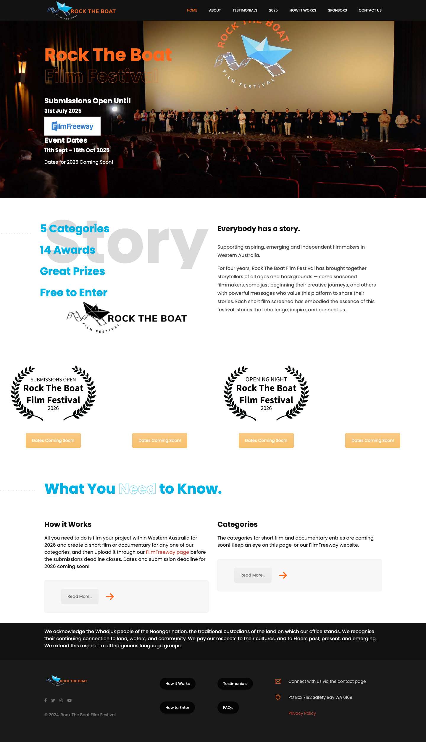 Rock The Boat Film Festival – Your Story, Your Way - Full Screenshot