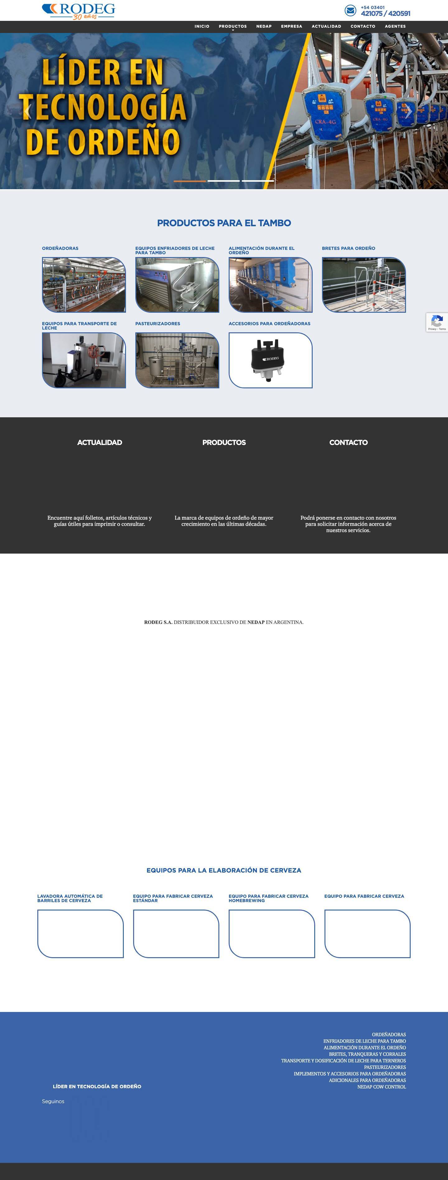 ▷ Productos para el TAMBO | RODEG ® - Full Screenshot