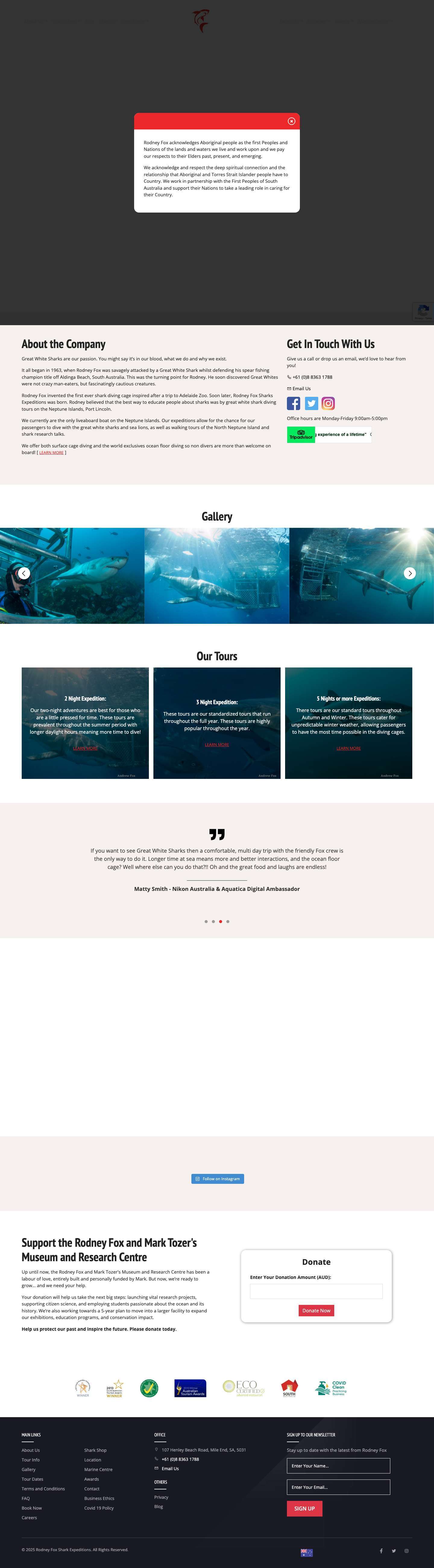 Rodney Fox Shark Expeditions - We Know Sharks... - Full Screenshot