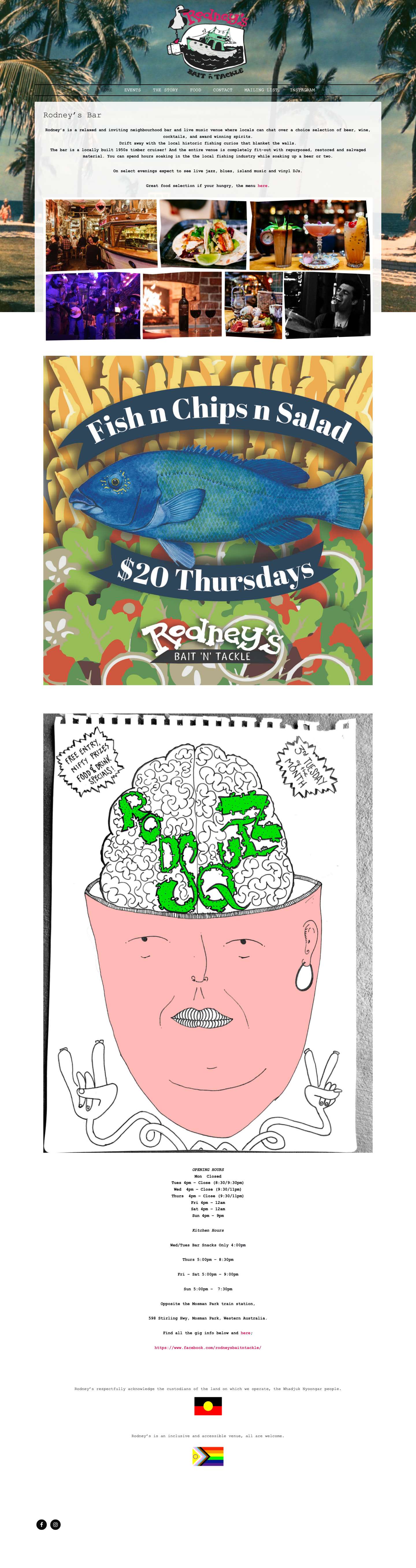 Rodney's Bait n TackleFacebookInstagram - Full Screenshot