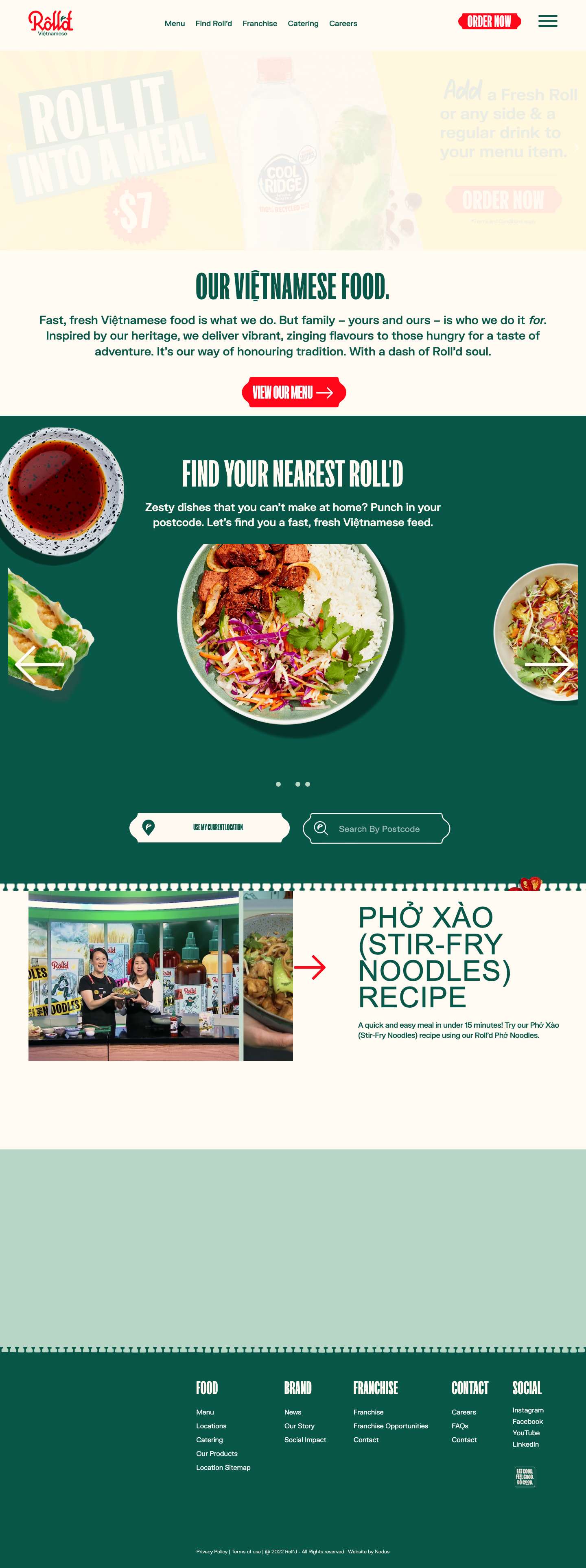 Home - Roll'd Vietnamese MeCloseMenu - Full Screenshot