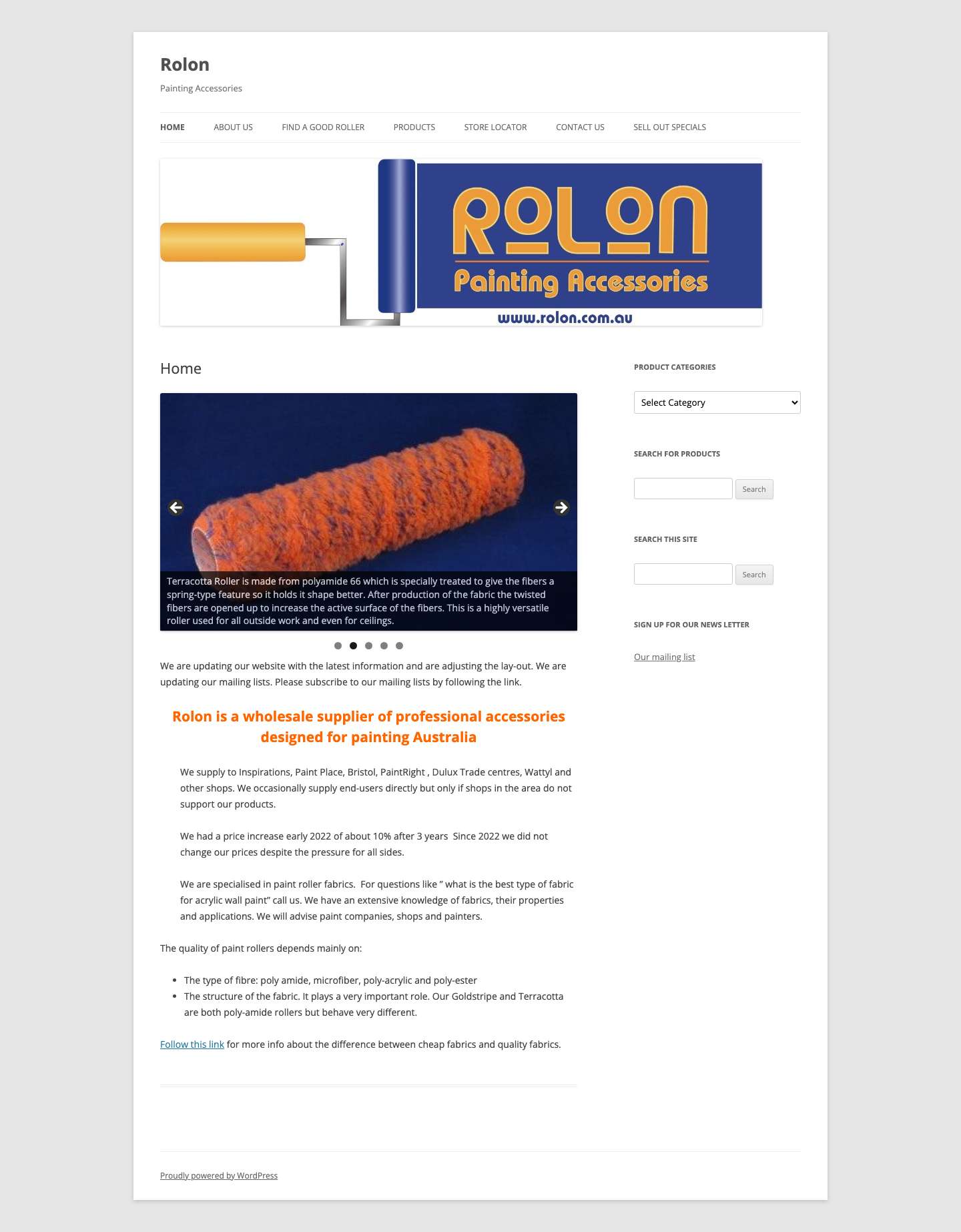 Rolon | Painting Accessories - Full Screenshot