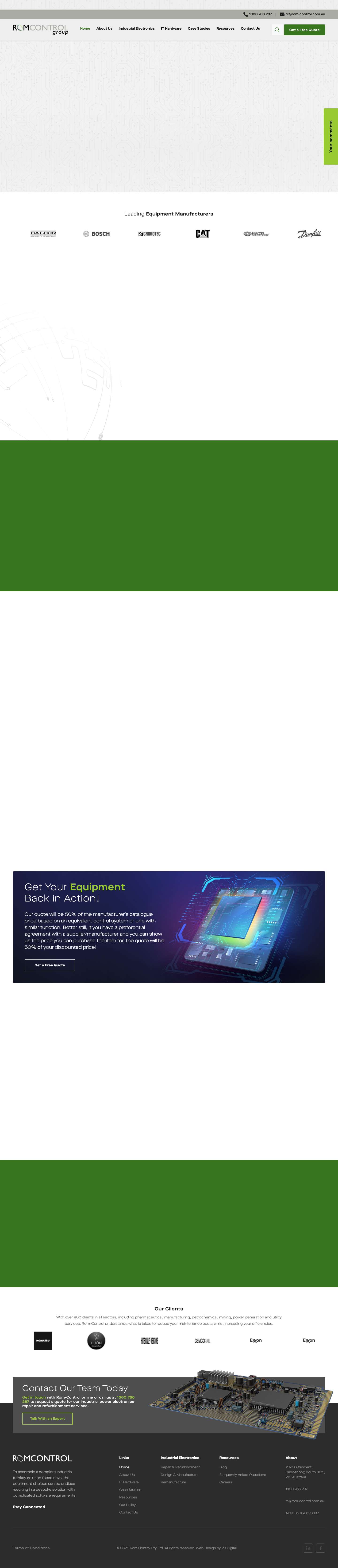 Industrial Power Electronics | Soft Starters | Rom-Control - Full Screenshot