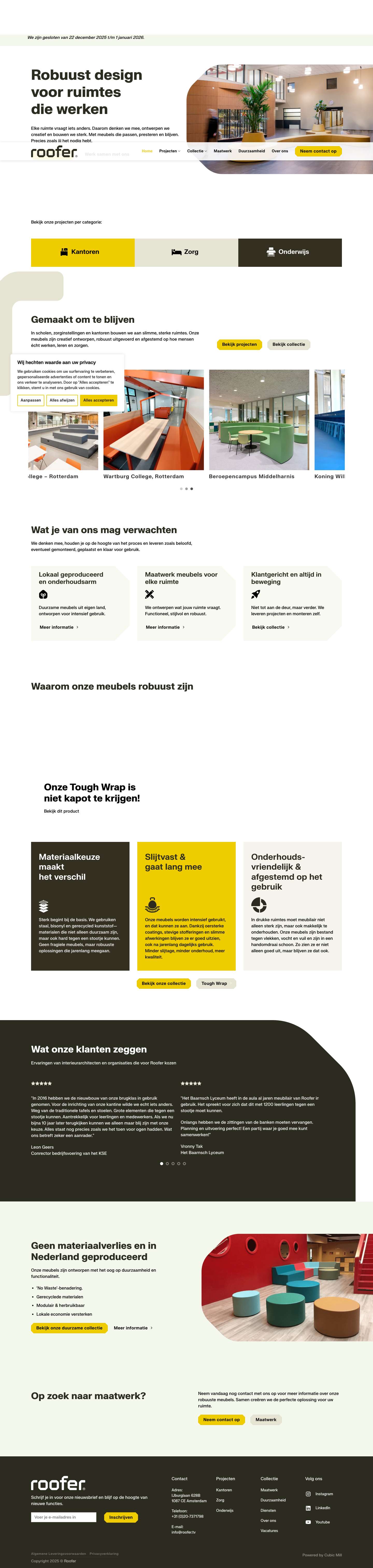 Roofer - de kracht in meubels - Full Screenshot