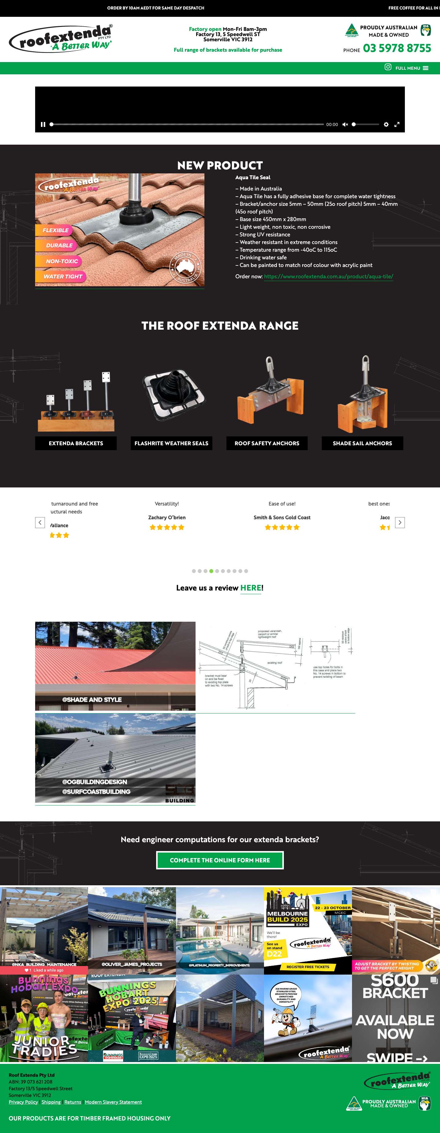 Buy Roofing Brackets & Structural Roof Brackets Australia - Full Screenshot