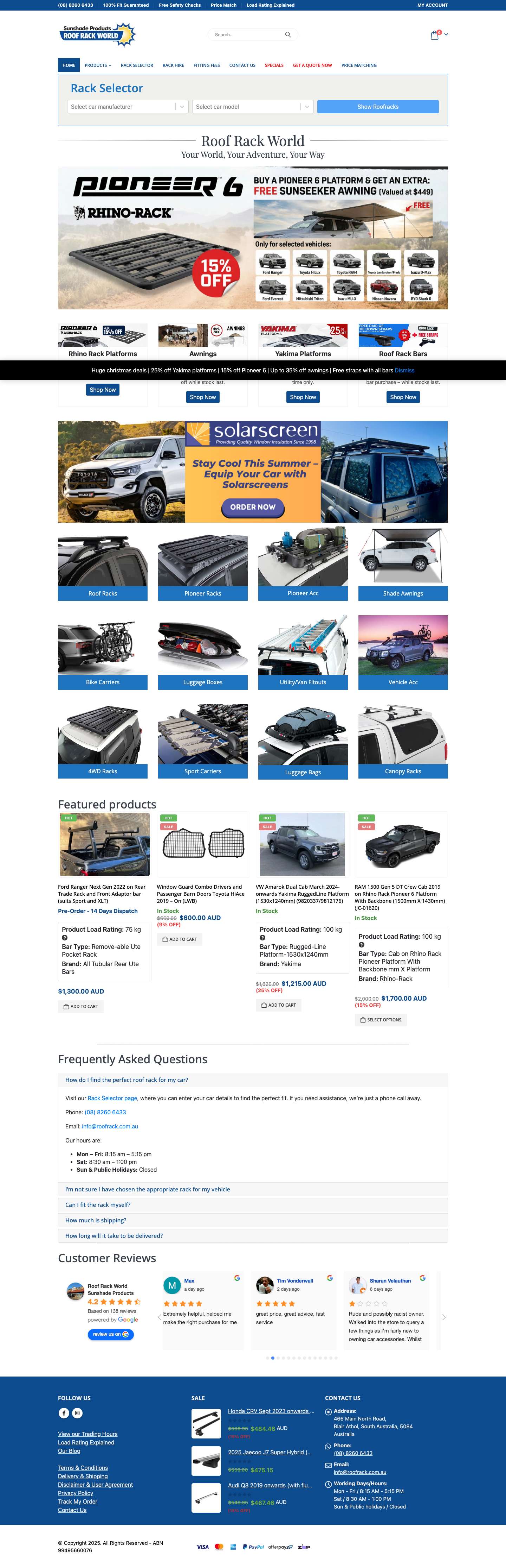 Roof Rack World | Christmas Sale: Up to 35% OFF - Full Screenshot