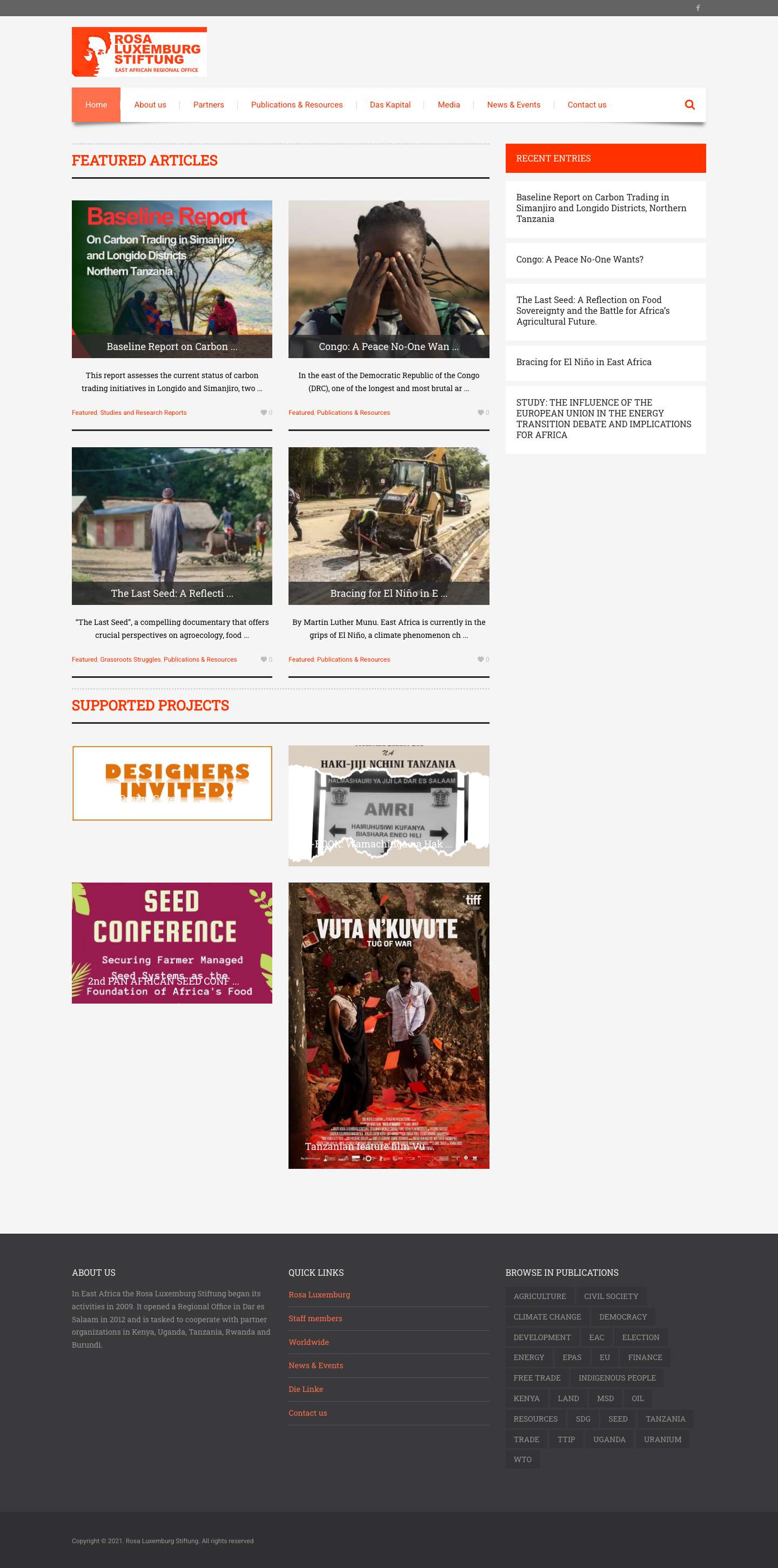 Rosa Luxemburg Stiftung – East Africa - Full Screenshot