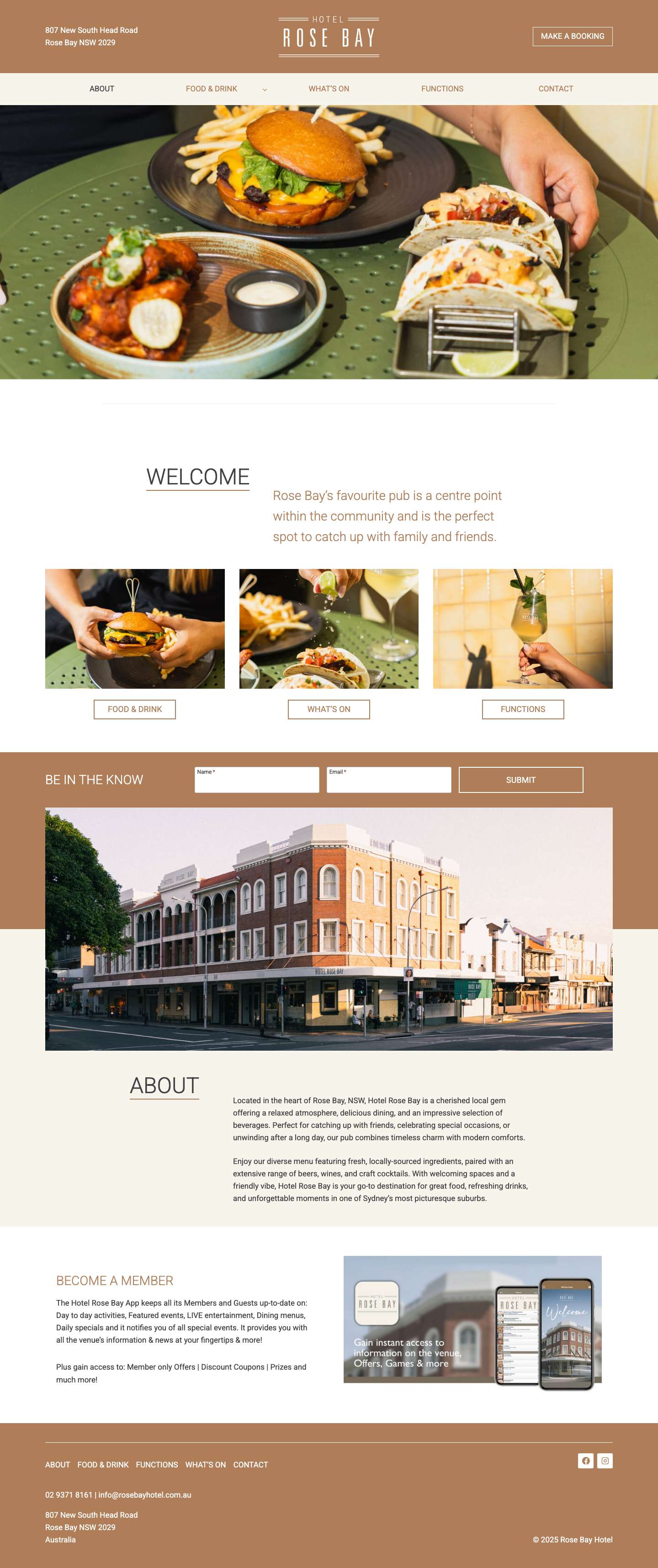 Home - Rose Bay HotelExpandToggle MenuFacebookInstagramExpand - Full Screenshot