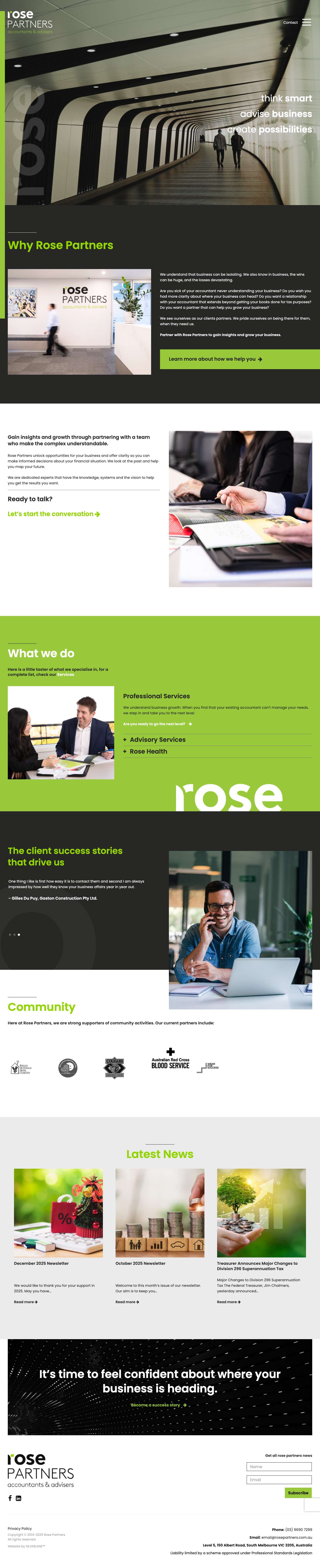 Accountants & Advisors South Melbourne | Rose Partners - Full Screenshot