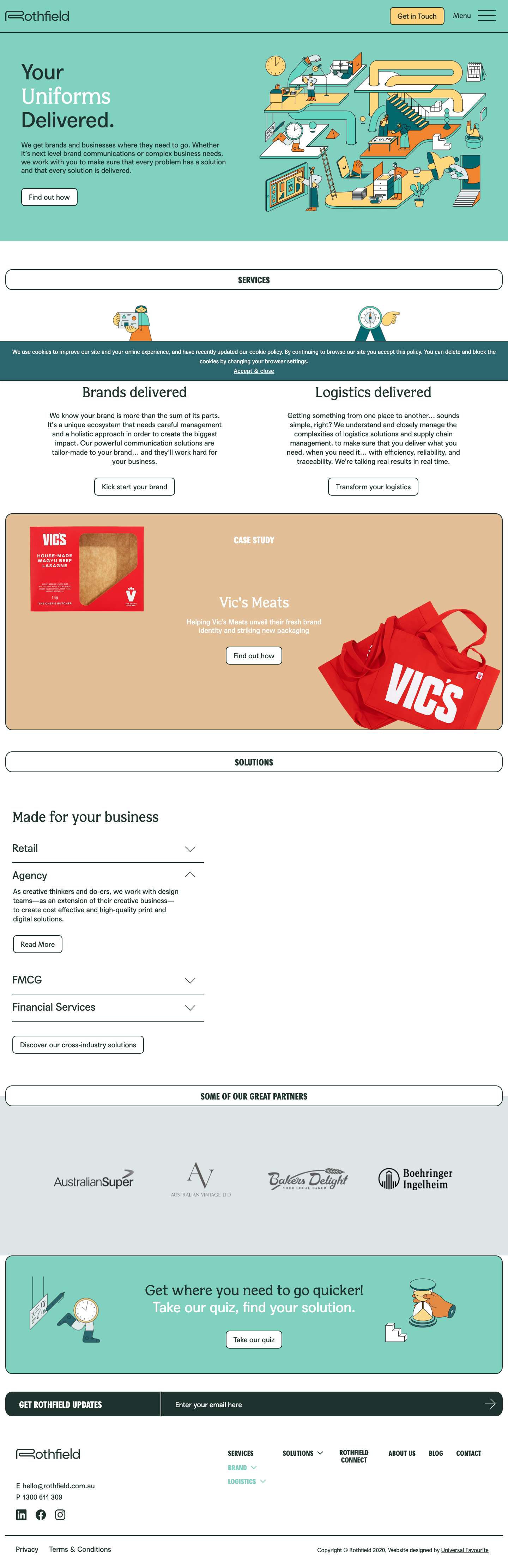 Rothfield | Print Management, Brand and Logistics Solutions - Full Screenshot