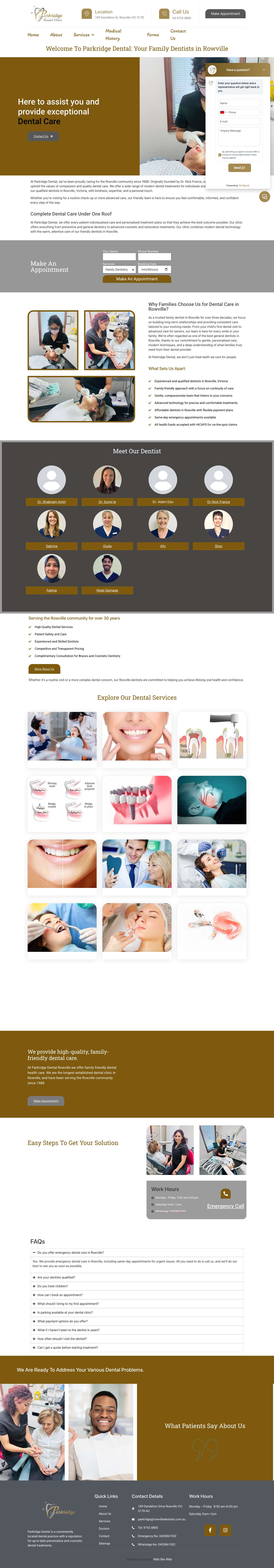 Parkridge Dental Rowville – Trusted Family & Cosmetic Dentist - Full Screenshot
