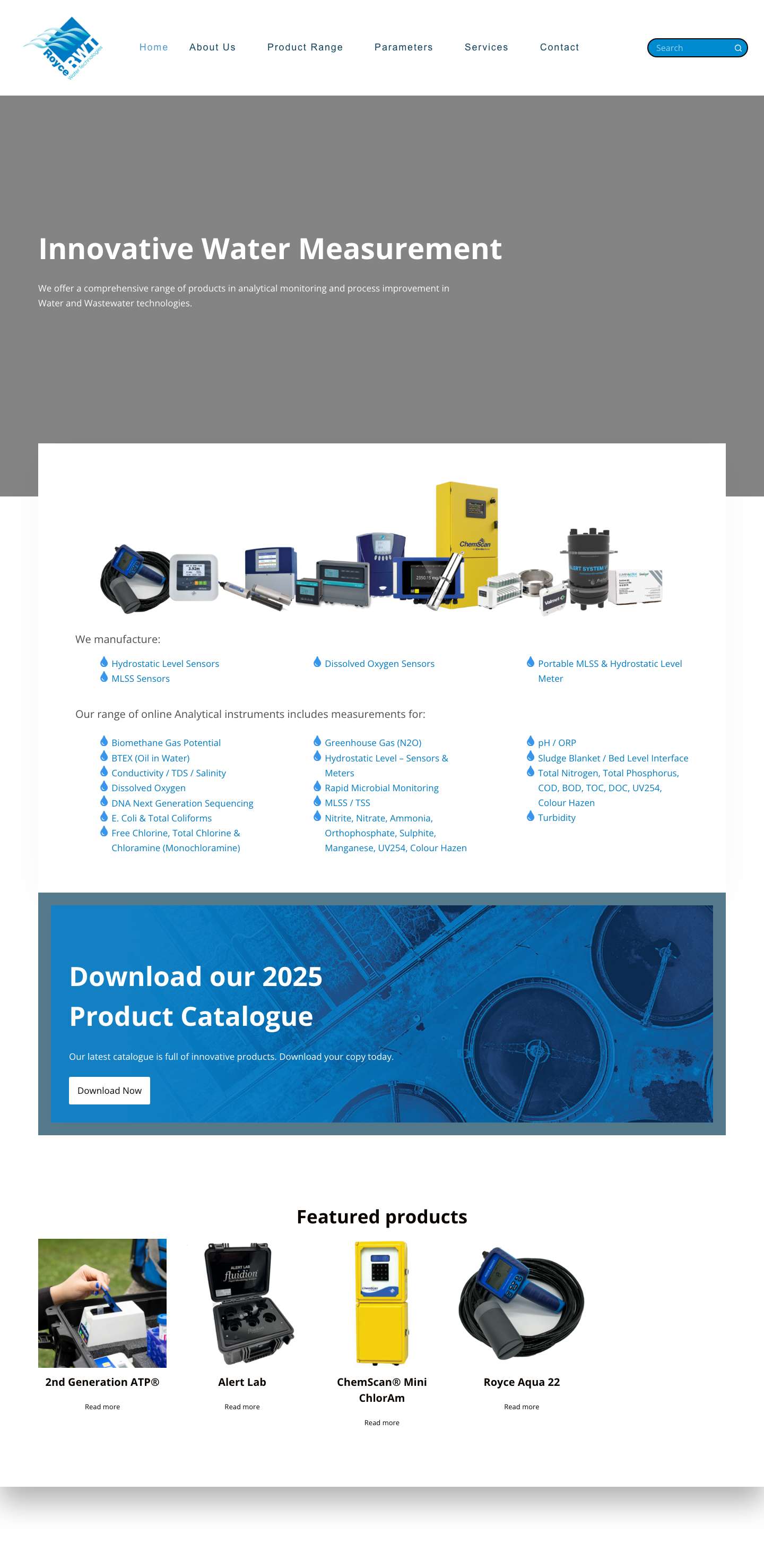 Home - Royce Water Technologies - Full Screenshot