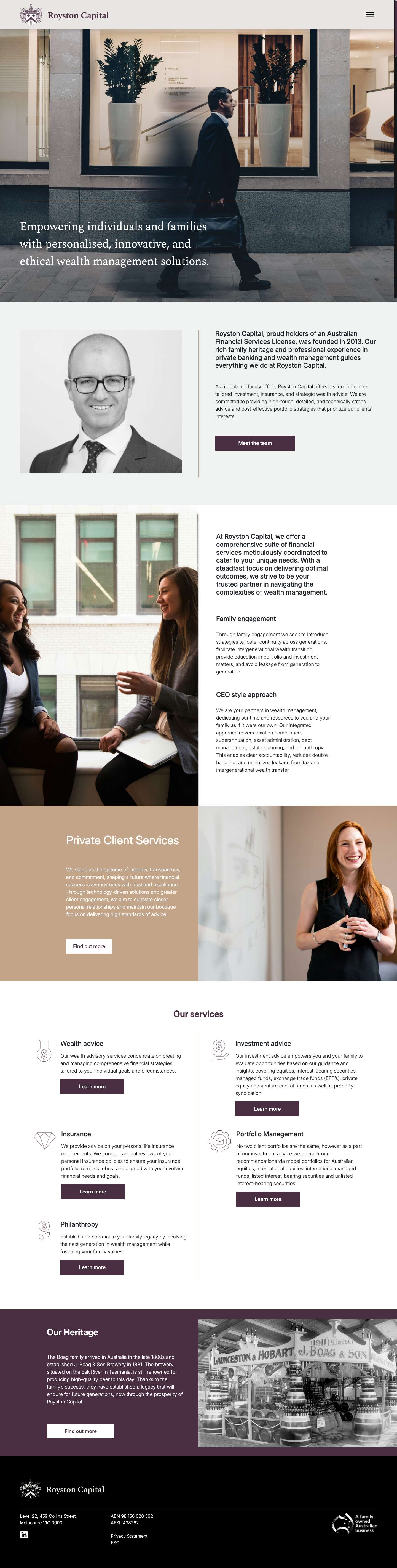 Home - Royston Capital - Full Screenshot