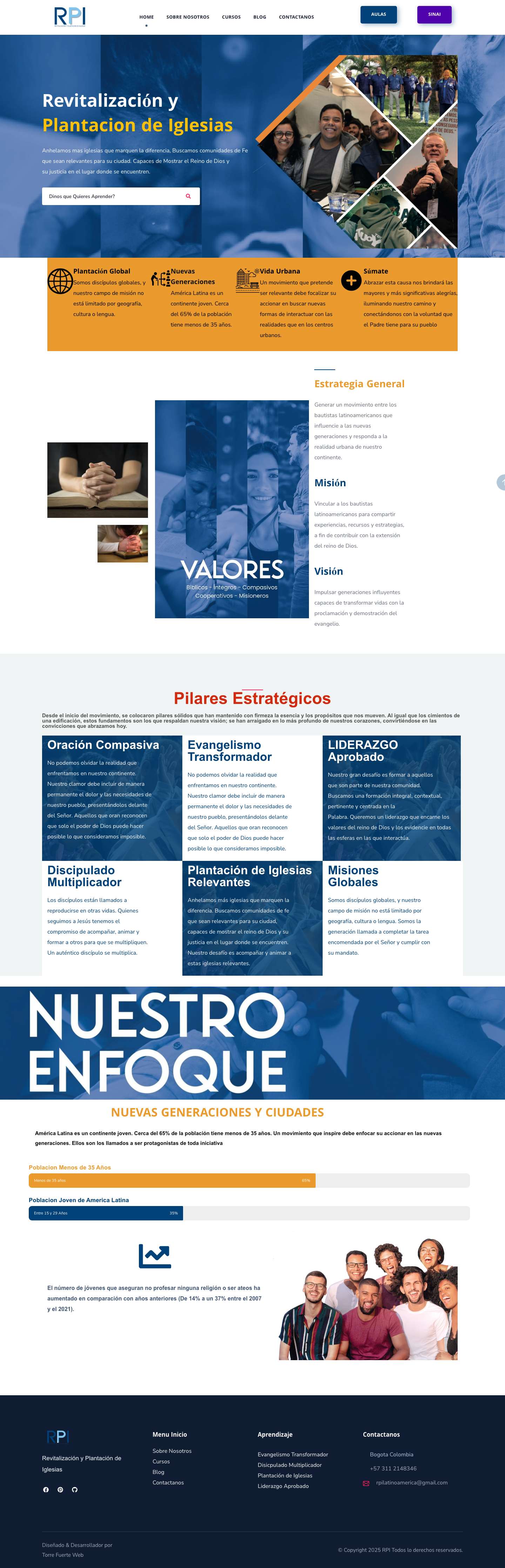 RPI – Revitalización y Plantación de Iglesias - Full Screenshot