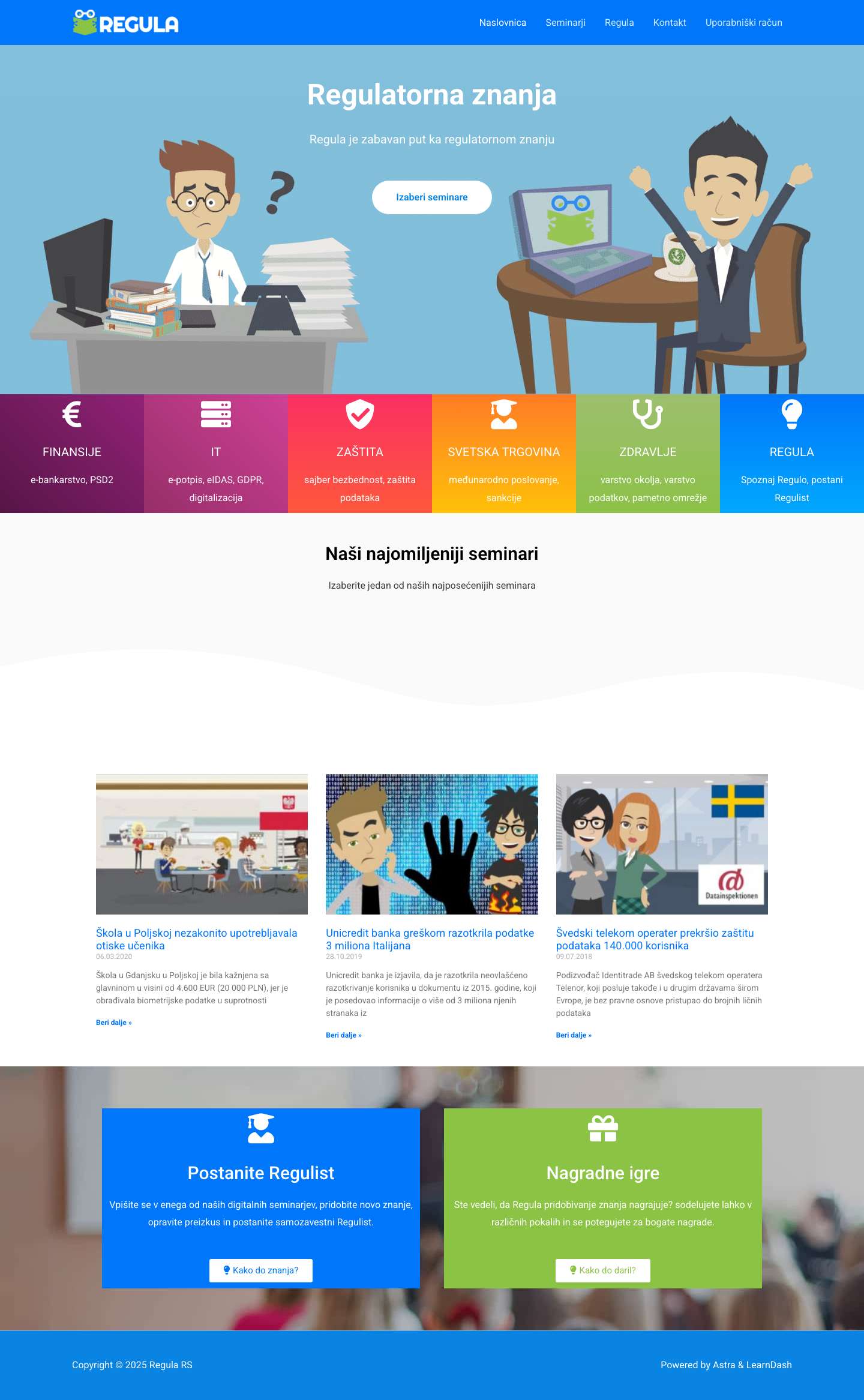 Home - Regula RS - Full Screenshot