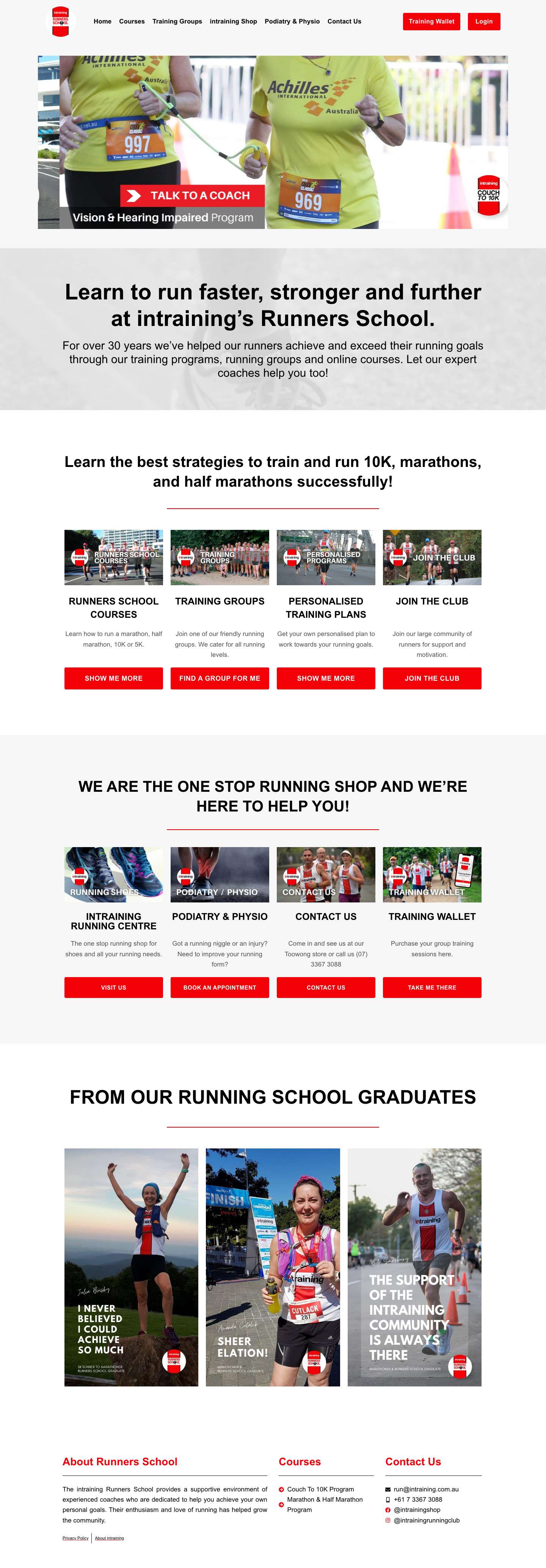 Learn to run faster, stronger and further at intraining Runners School - Full Screenshot