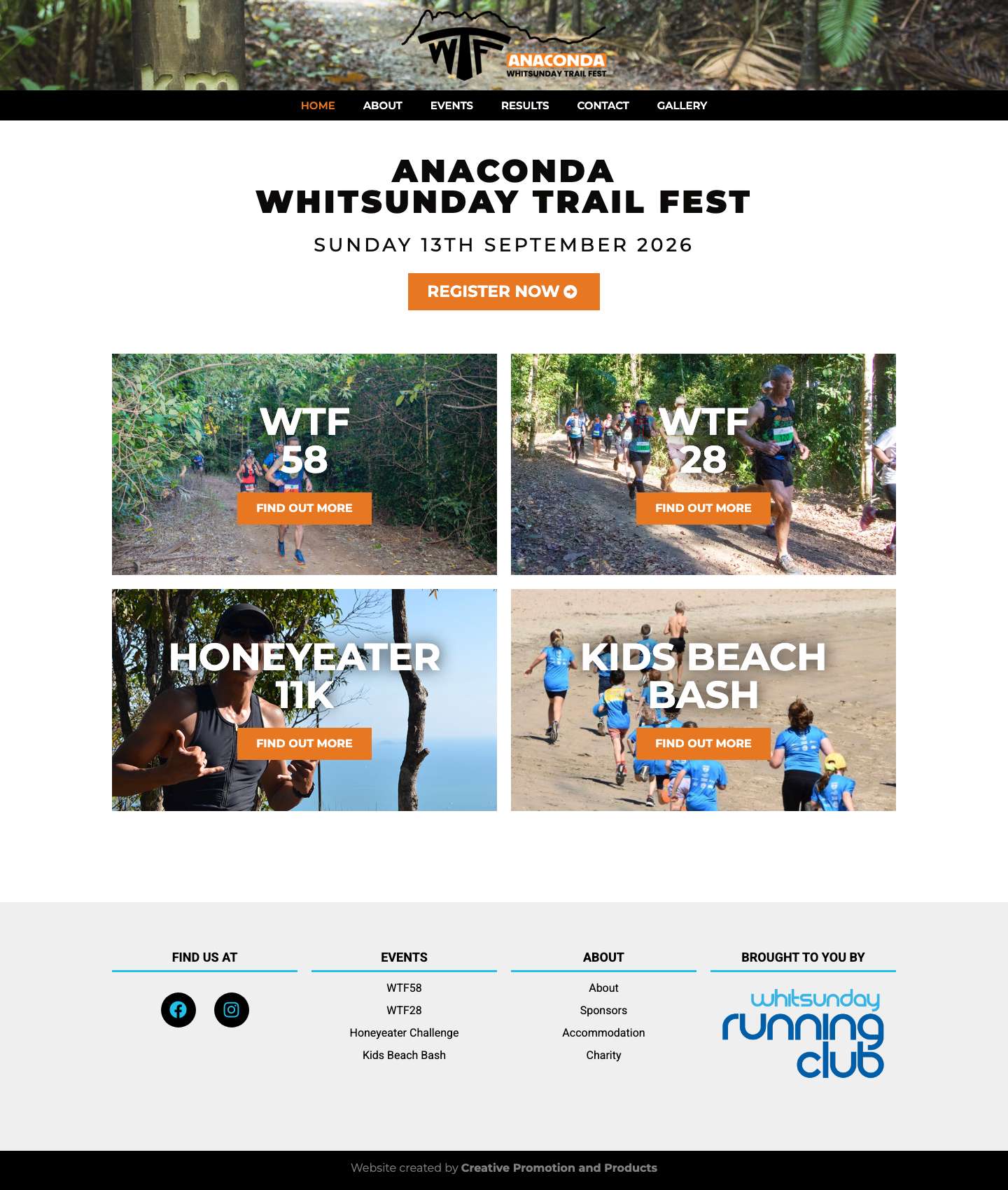 Home - Whitsunday Trail Fest - Full Screenshot