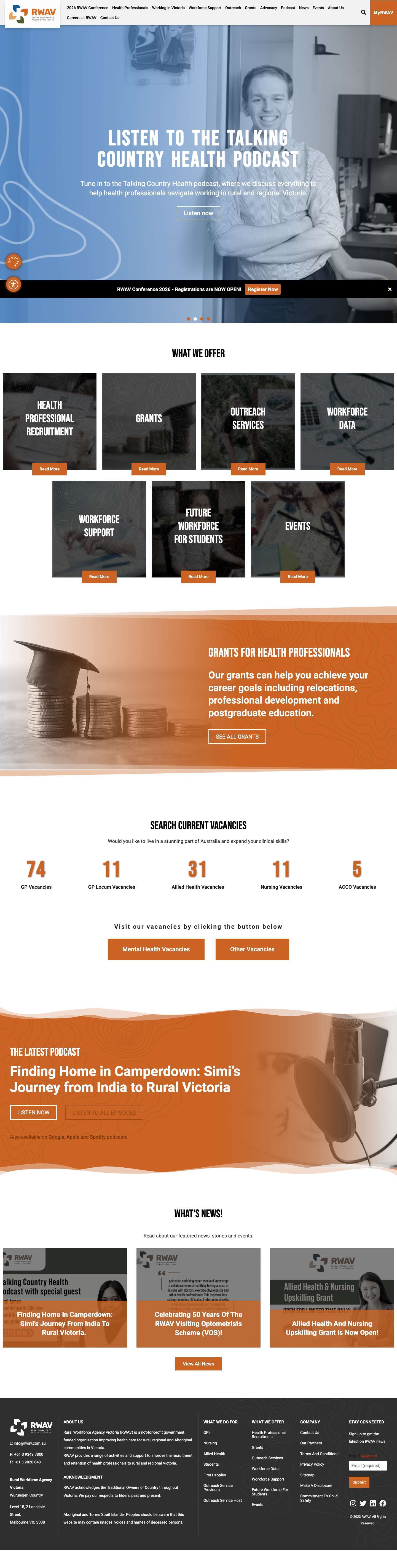 Homepage · RWAV - Full Screenshot