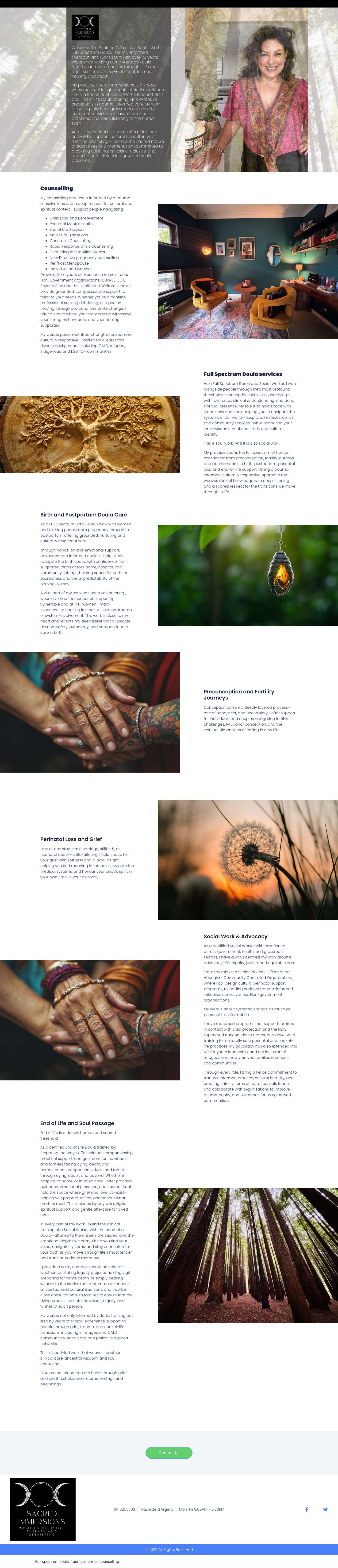 Sacred Immersions by Paulette d'Argent - Sacred Immersions by Paulette d’Argent - Full Screenshot