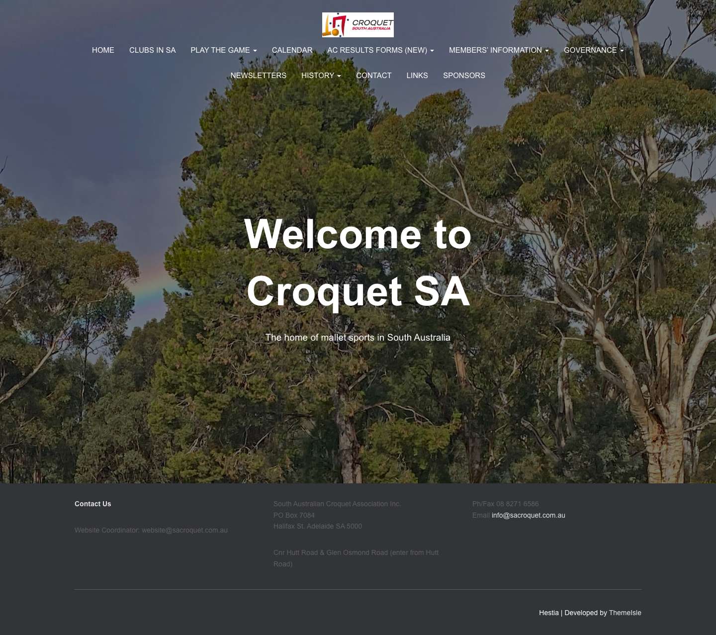 - - Home The South Australian Croquet Association! # - Full Screenshot