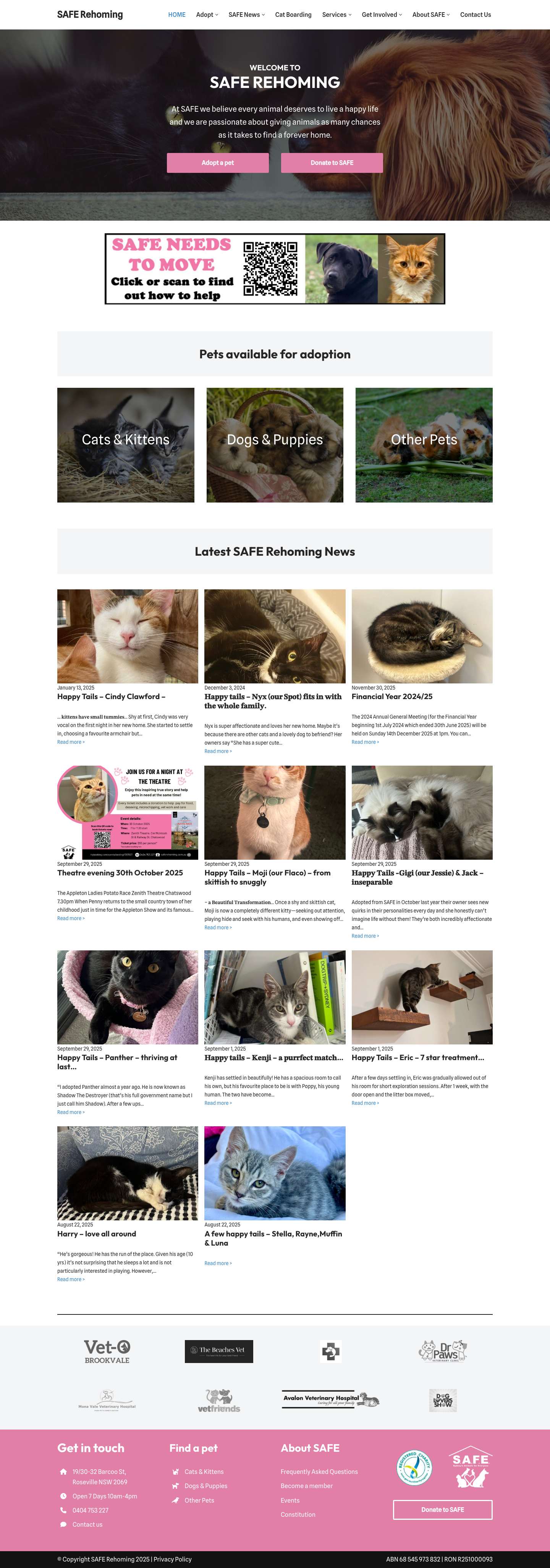 SAFE Rehoming - Full Screenshot