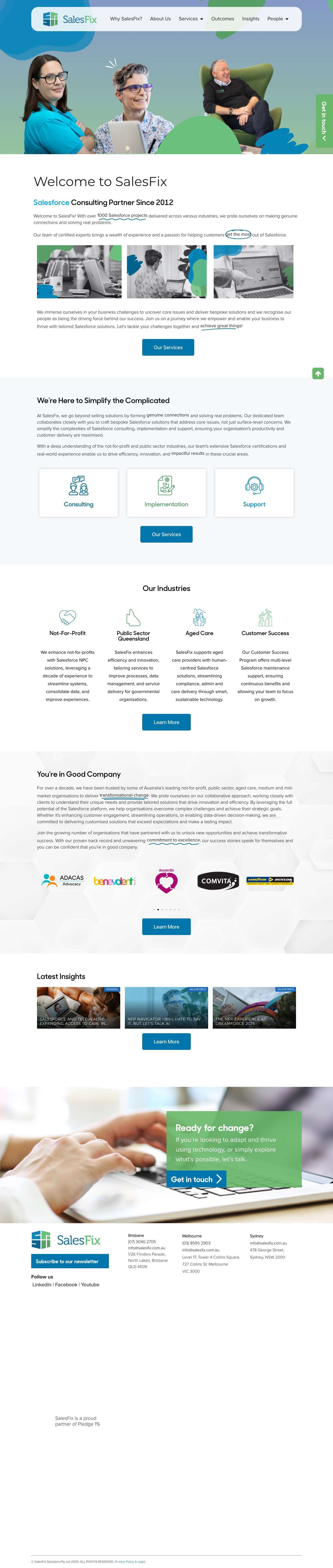 Salesforce CRM Implementation Services | SalesFix - Full Screenshot