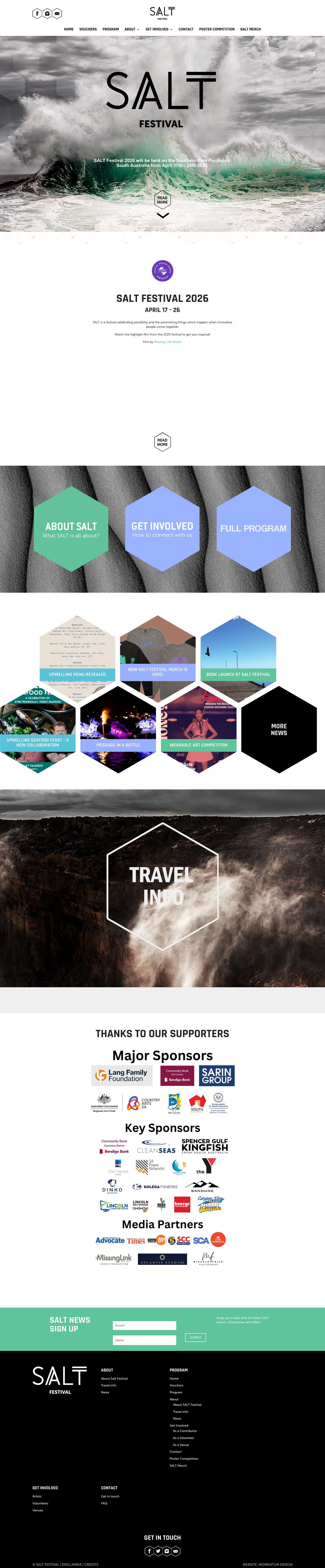 SALT Festival - Eyre Peninsula - Art, Creativity, Innovation and Culture - Full Screenshot