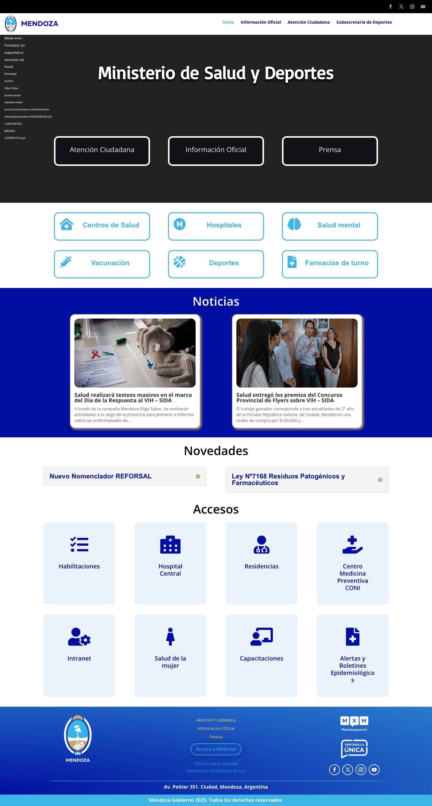 Salud y Deportes | - Full Screenshot