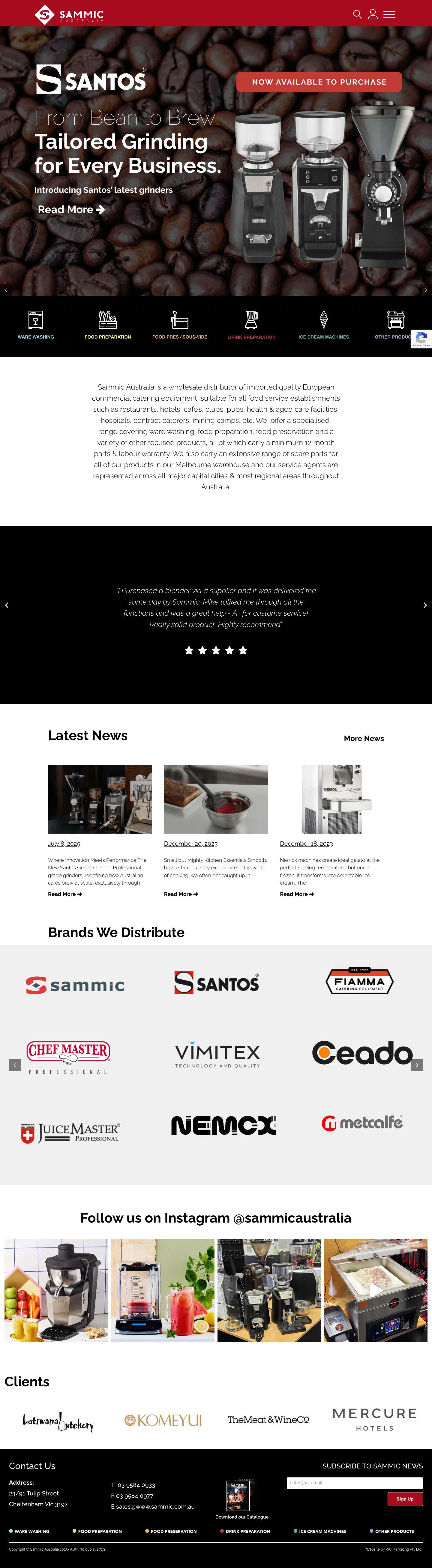 HOME - Sammic Australia - Full Screenshot