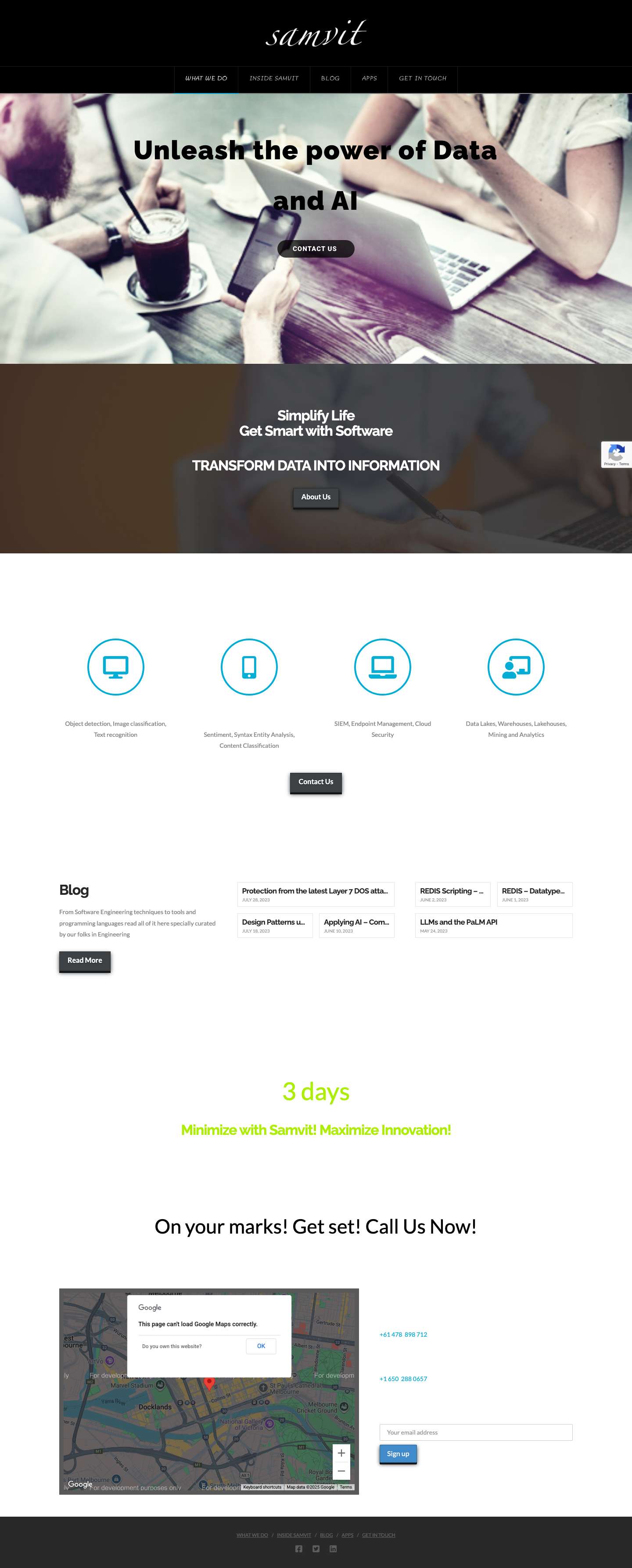 Samvit – | AI | ML | Big Data | Cloud Security - Full Screenshot