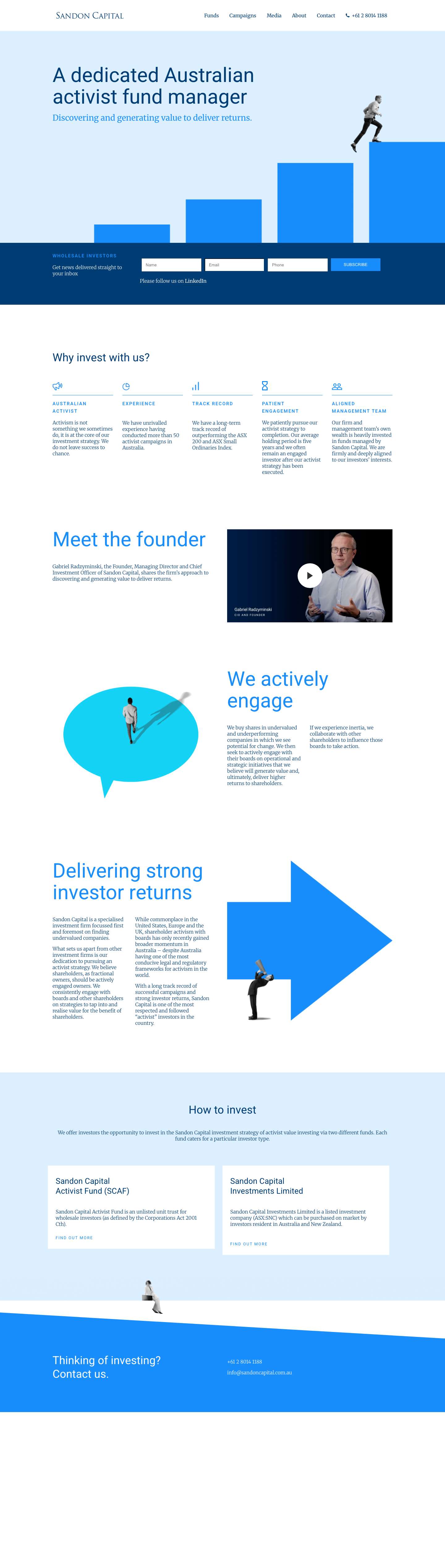 Home - Sandon Capital - Full Screenshot