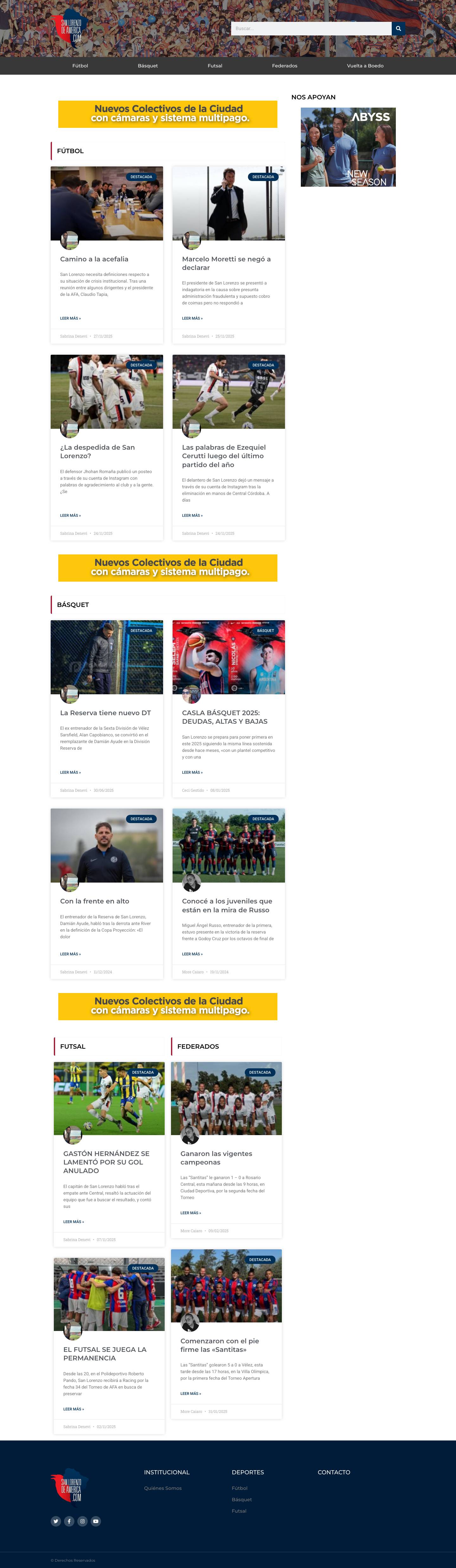 Home | San Lorenzo de América - Full Screenshot