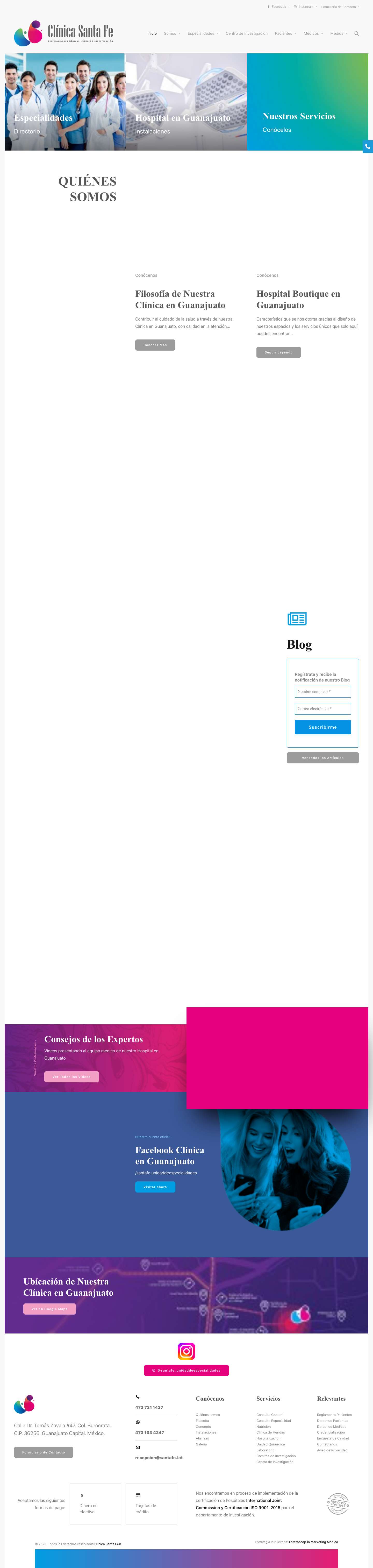 Santa Fe - Clínica en Guanajuato CapitalWhatsApp - Full Screenshot