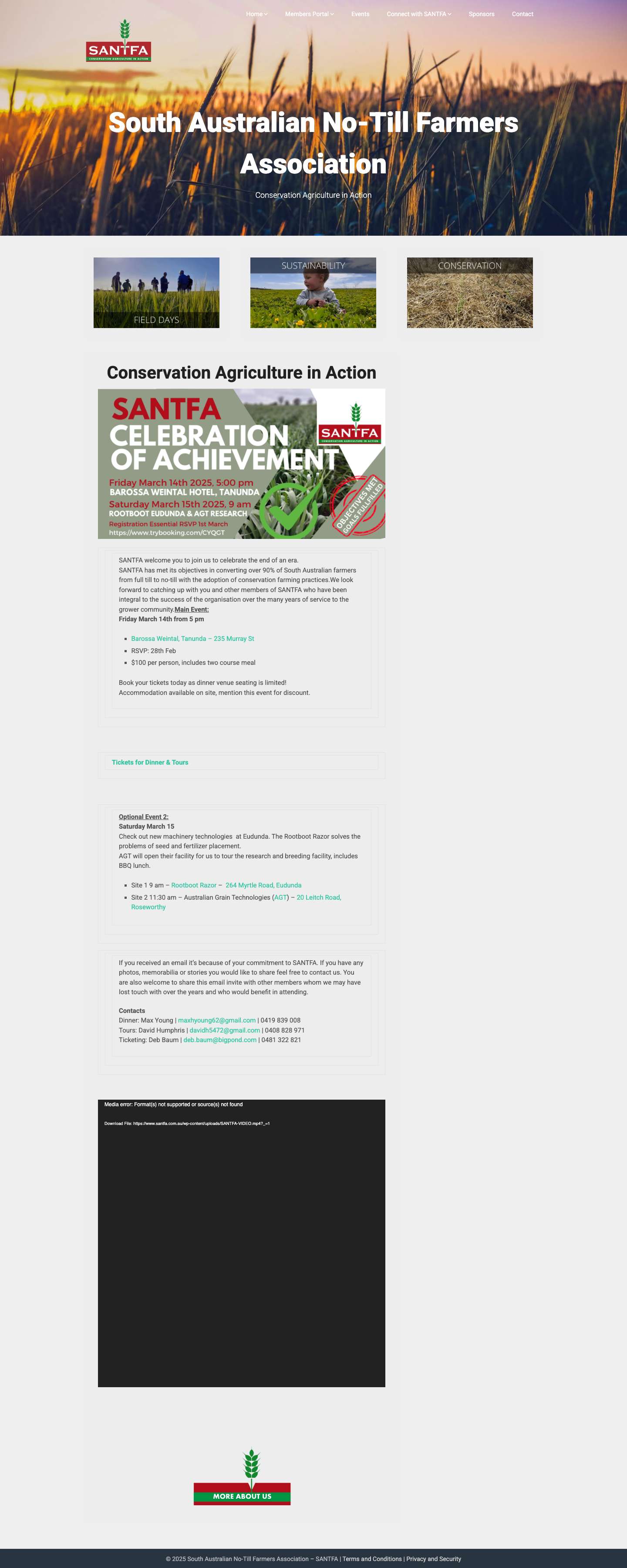 SANTFA - South Australian No-Till Farmers Association - Full Screenshot